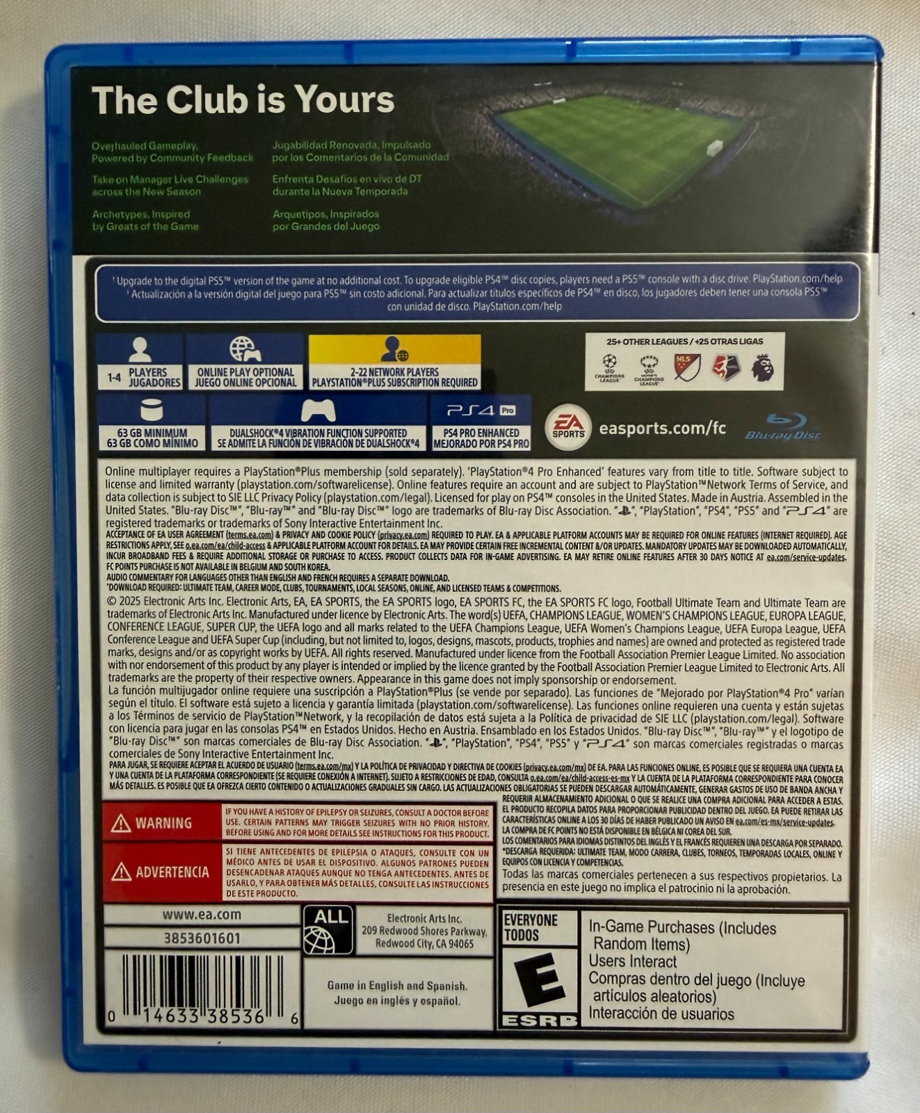EA Sports FC 26 for Playstation 4 PS 4 In Original Case Tested