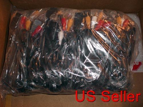 20X Lot NEW AV Video Audio Cable For Sony Playstation 1,2,3