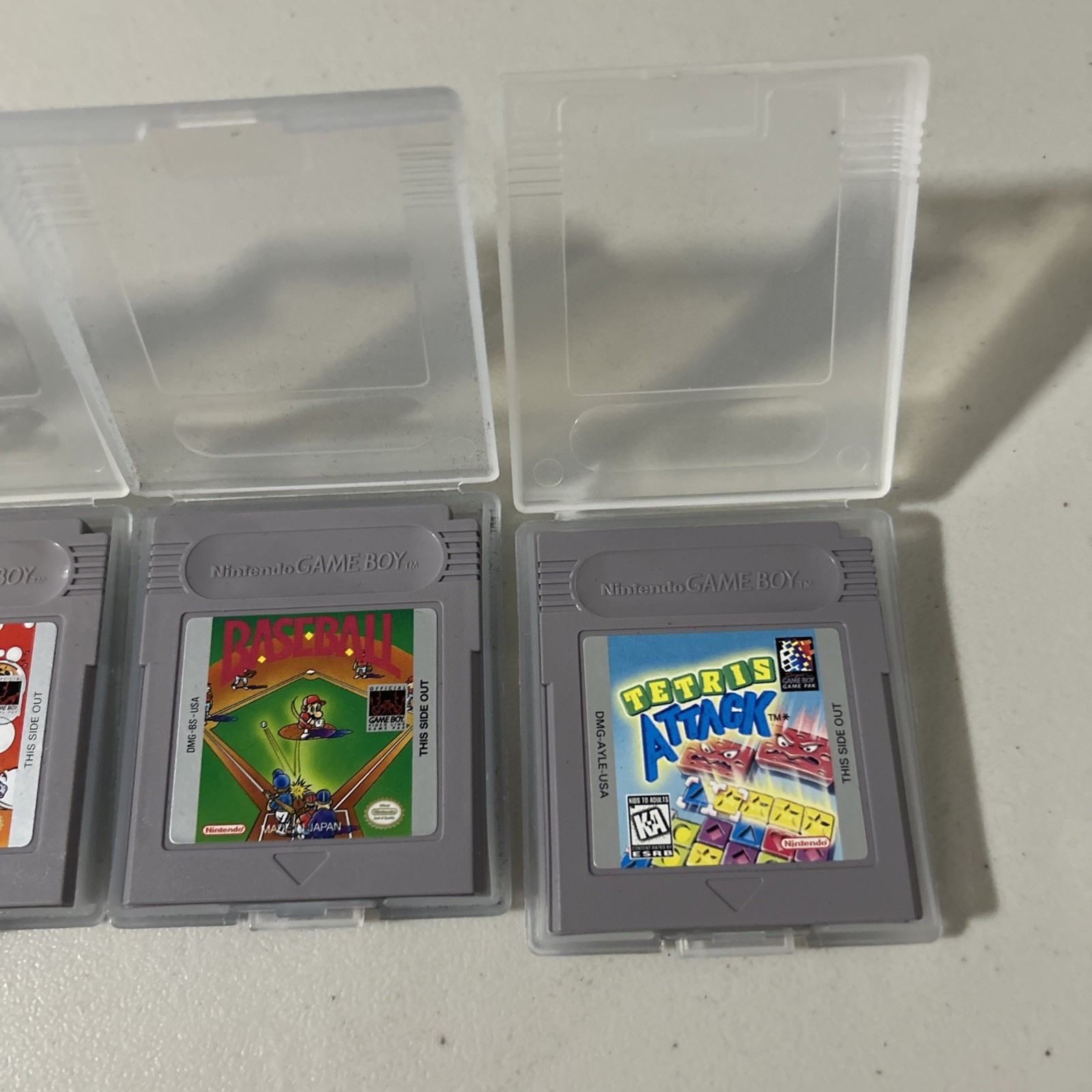 Lot 4 Bubble Bobble Bugs Bunny Baseball Tetris Attack Nintendo GameBoy
