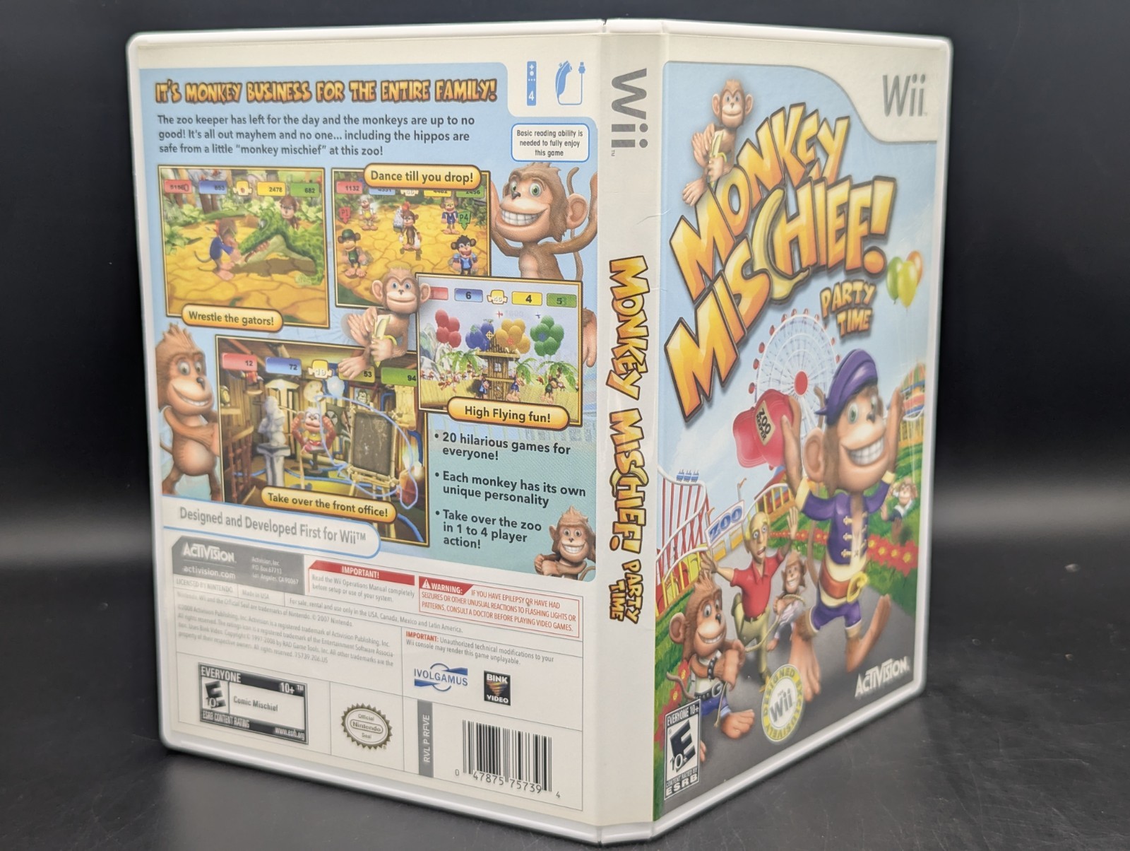 Monkey Mischief Party Time ( Nintendo Wii ) CIB – Near Mint Disc-Tested-Pristine