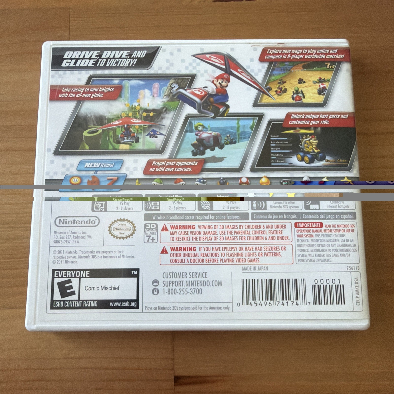Mario Kart 7 Nintendo 3DS Case and Manual Only No Game