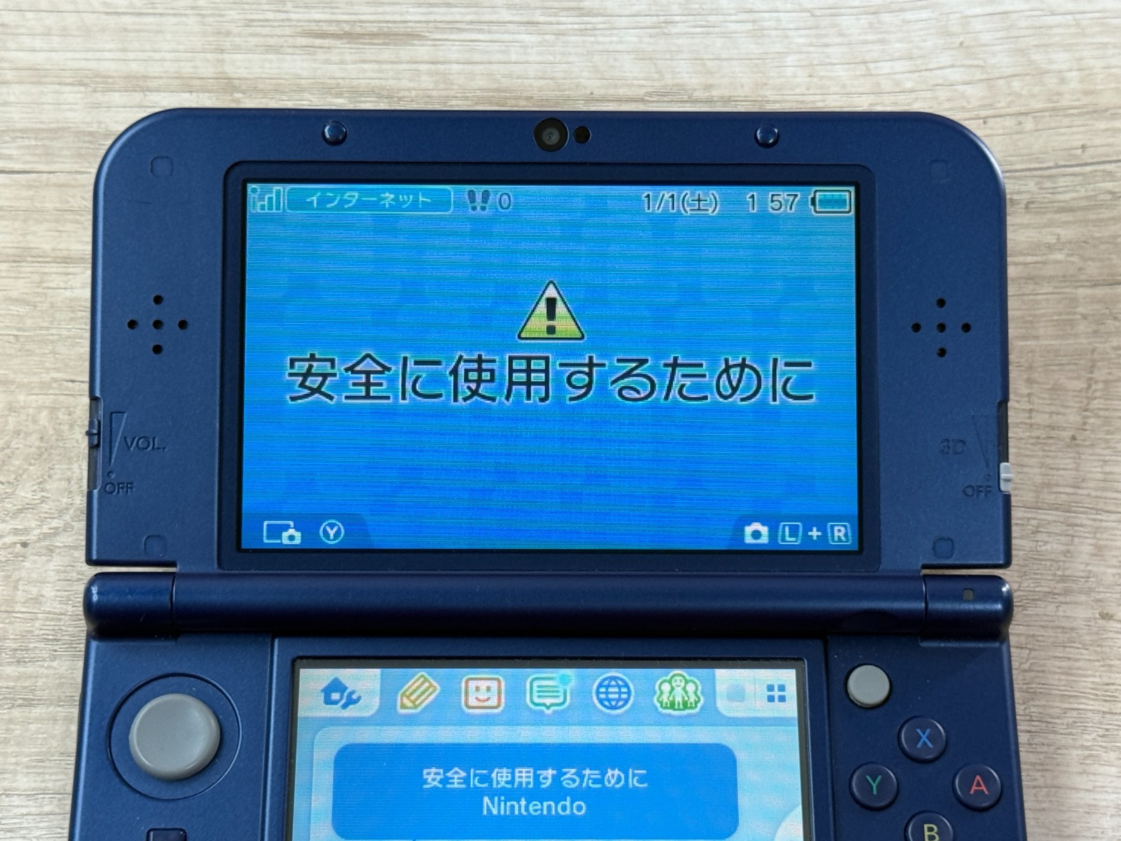 RANK B+ Dual IPS Nintendo New 3DS XL Metallic Blue Console Japan ver Tested D475