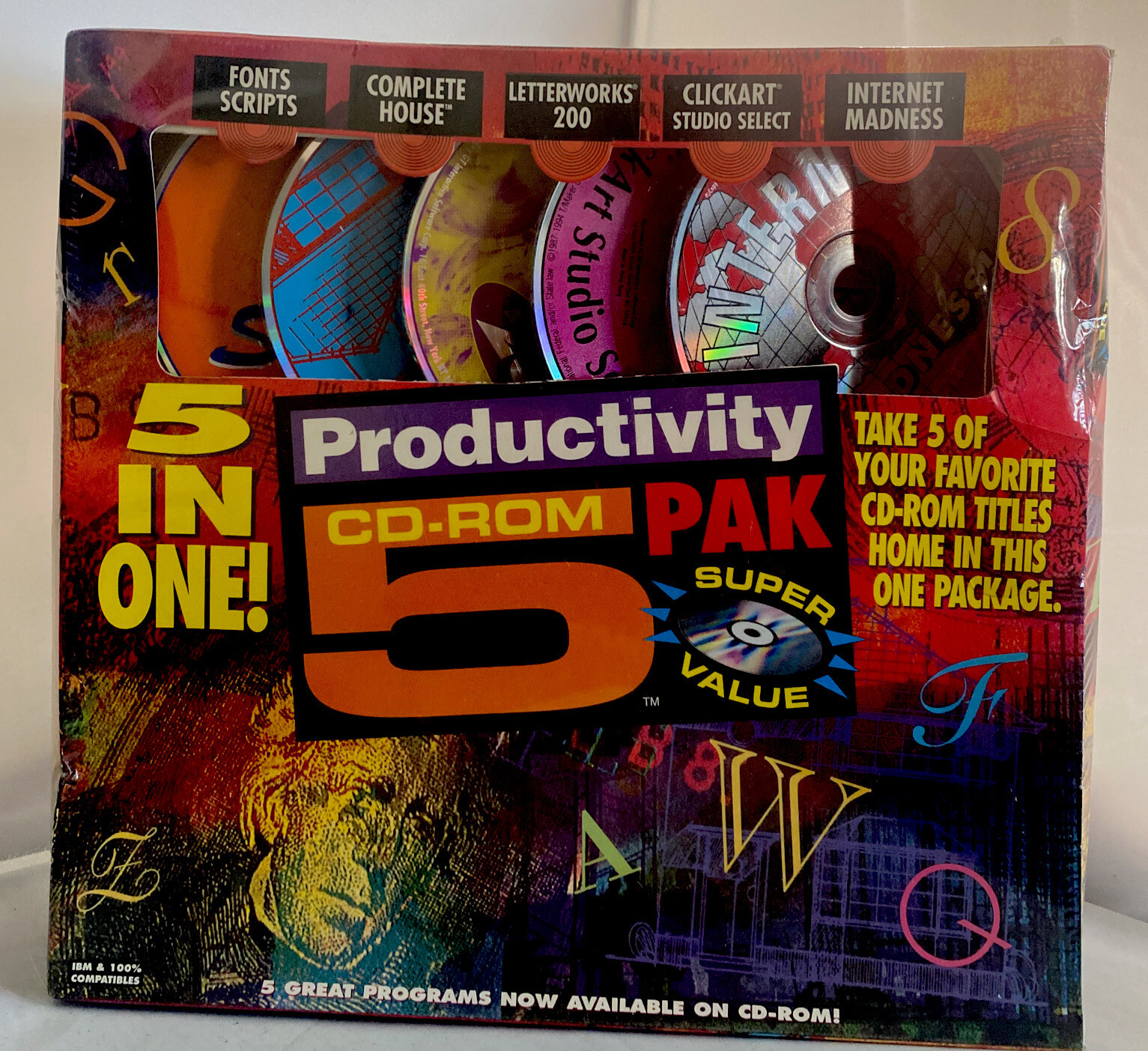 Productivity CD-ROM 5 in One Super Pak New Sealed in Plastic (READ)
