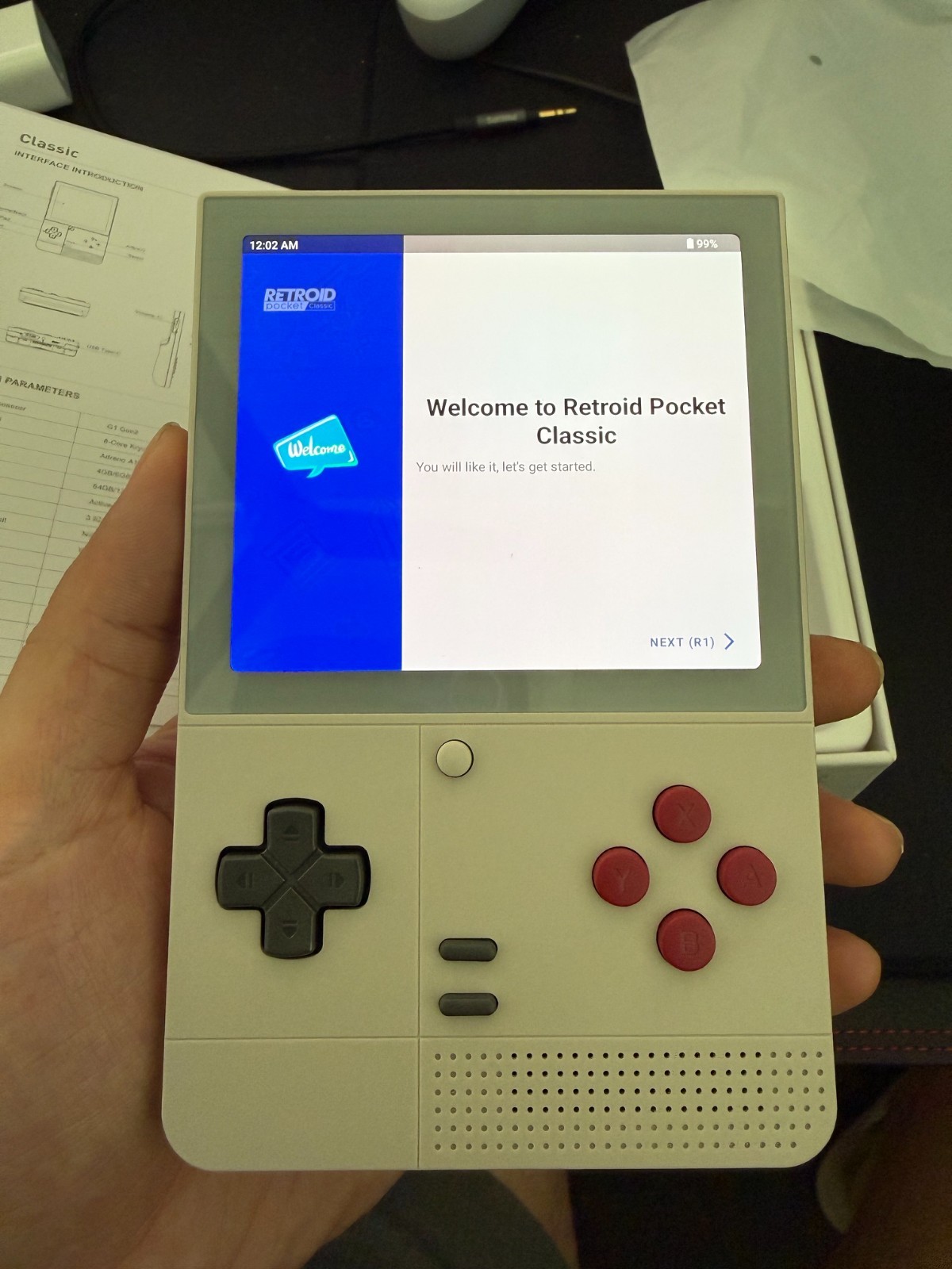 Retroid Pocket Classic Retro Handheld Game Console, 3.92″ OLED Retro 128GB