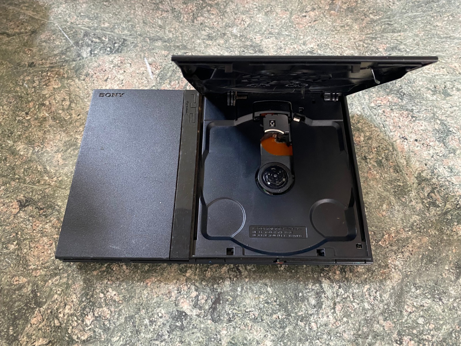Sony PlayStation 2 Slim Black Console Only works as PS1 Parts/Repair SCPH-77001