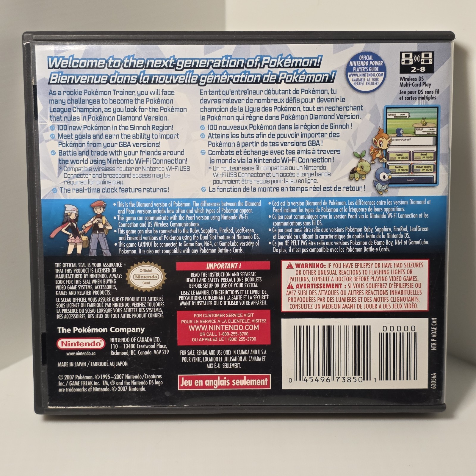 Pokemon Diamond Version No Manual and Tested* (Nintendo DS, 2007) Authentic