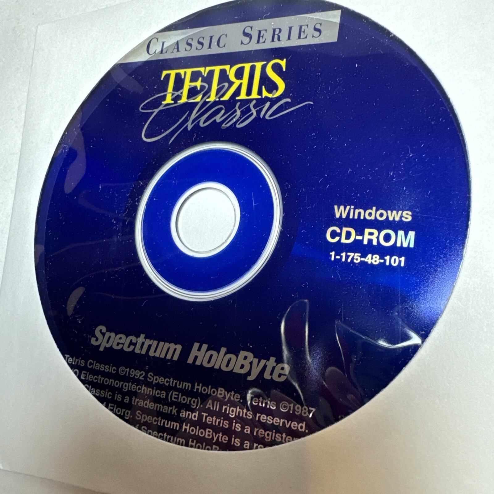 Tetris Classic for PC, Spectrum Holobyte w/ Big Box 1992 Blue Box RARE