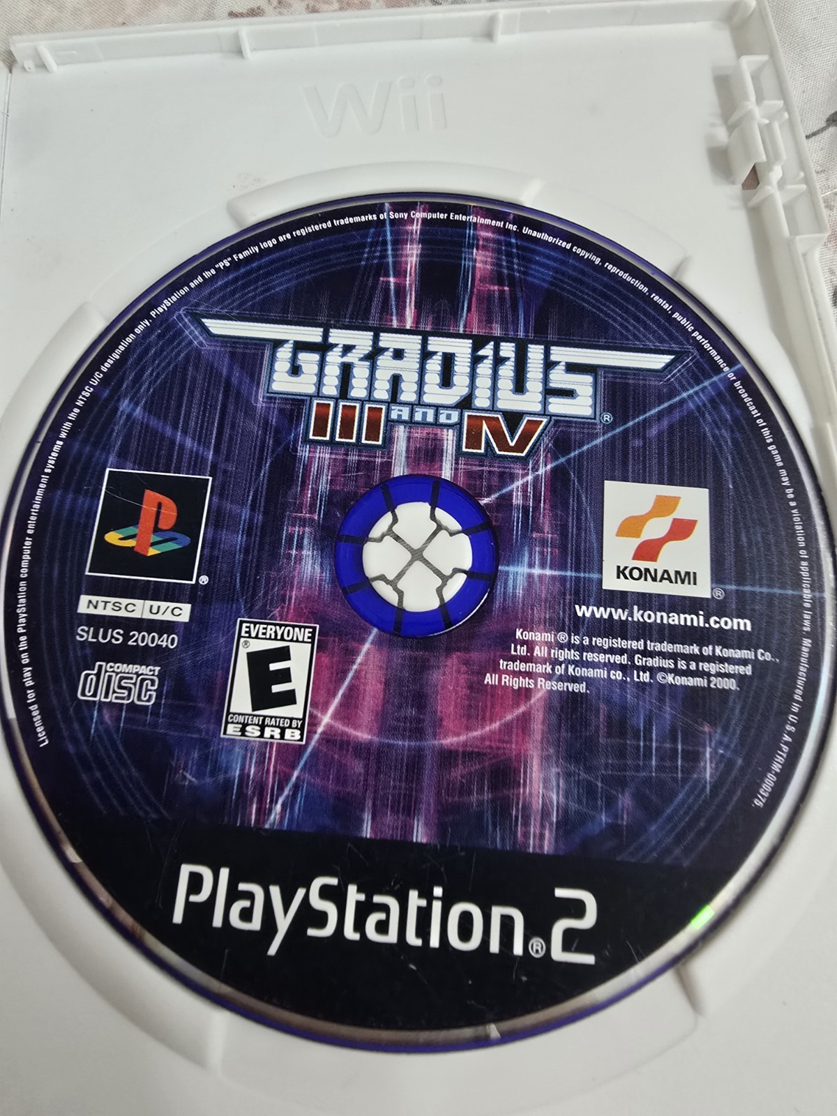 Gradius III and IV [3 and 4] (Sony PlayStation 2, PS2, 2000) Disc Only Tested
