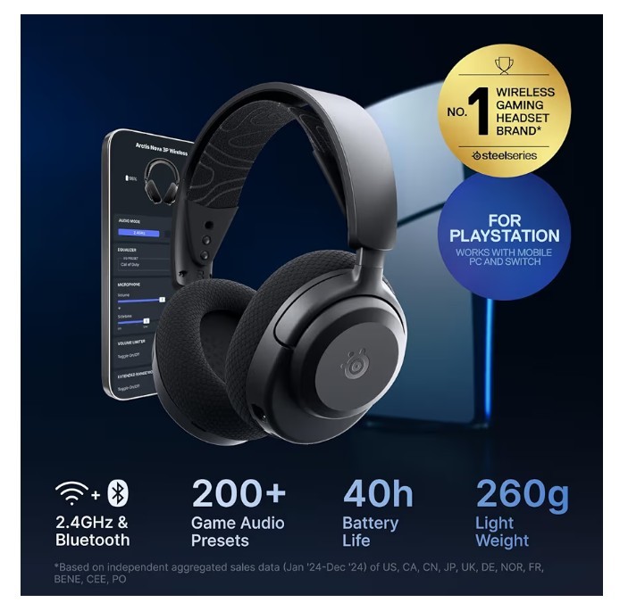 SteelSeries Arctis Nova 3P Wireless Multi-Platform Gaming Headset — Mobile App