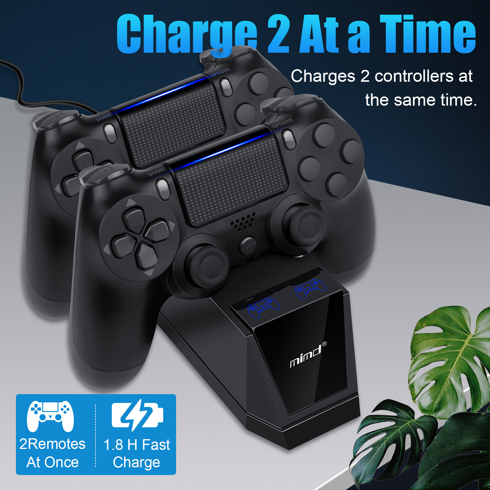 Dual Fast Charger Dock Station Charging Stand For PS4 PlayStation 4 Controller