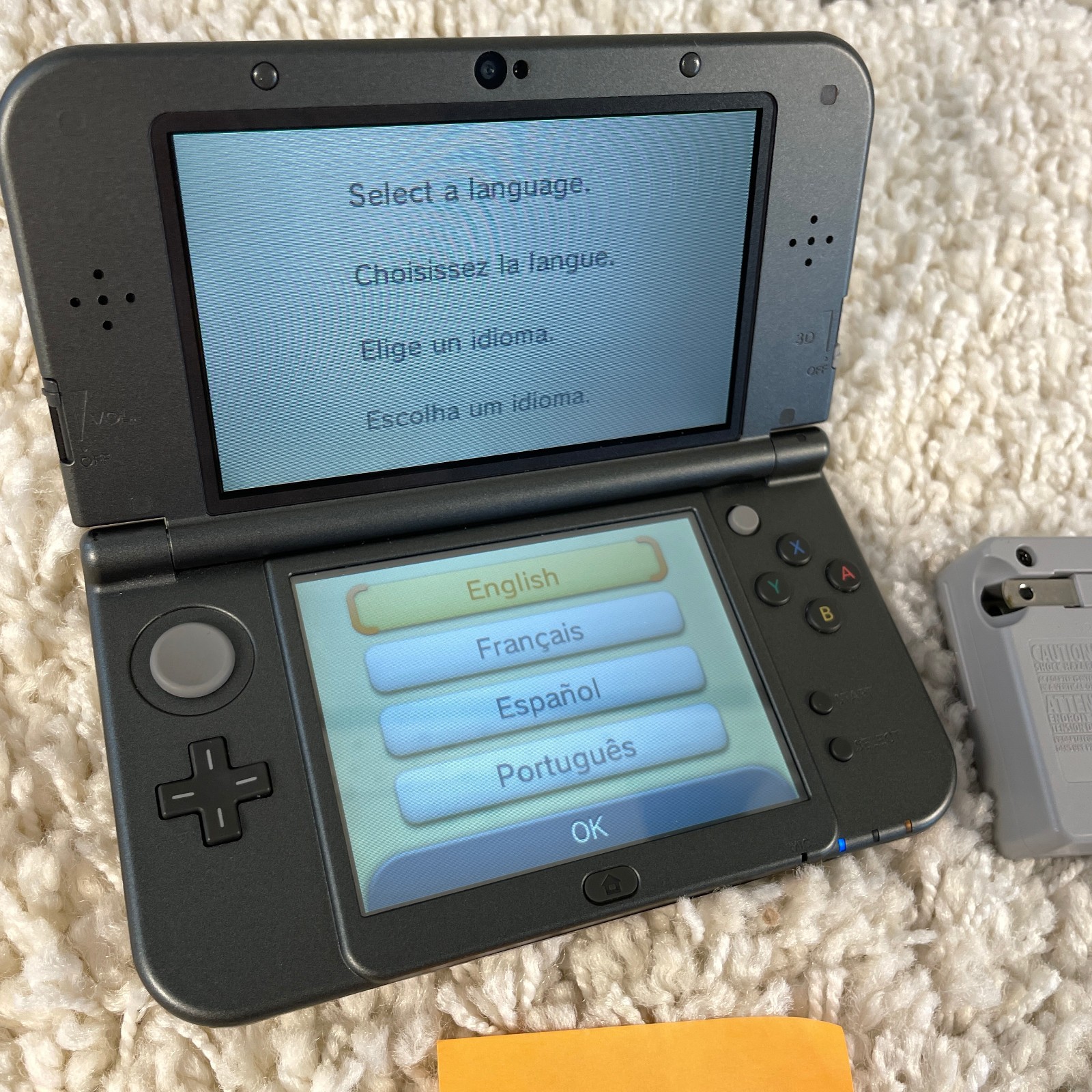 Nintendo New 3DS XL Zelda Hyrule Edition Handheld System RED-001 BOTTOM IPS