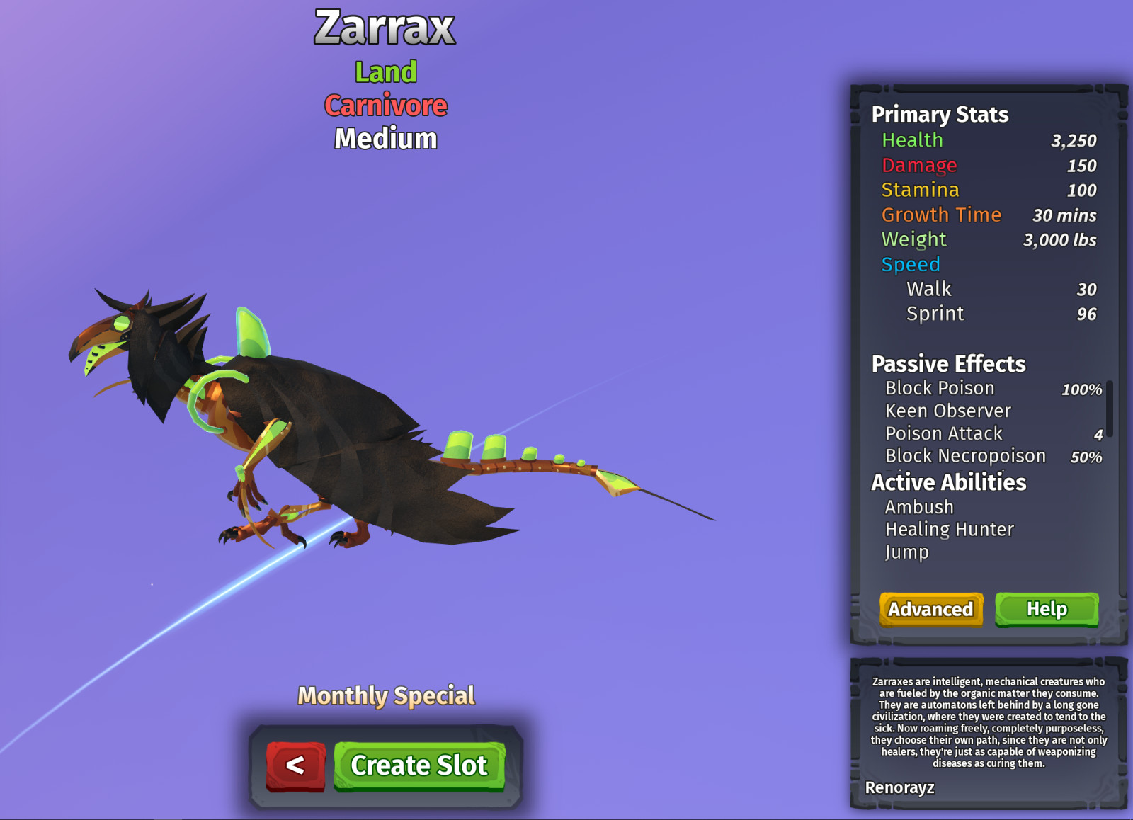 Zarrax Species | Creatures of Sonaria | Roblox