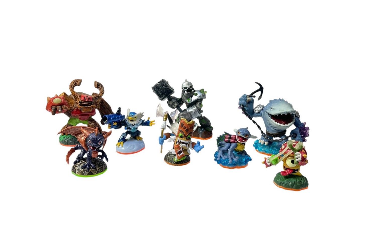 Lot of 8 Video Game Skylander Figures Spyro Thumpback Crusher Jet-Vac Tree Rex +