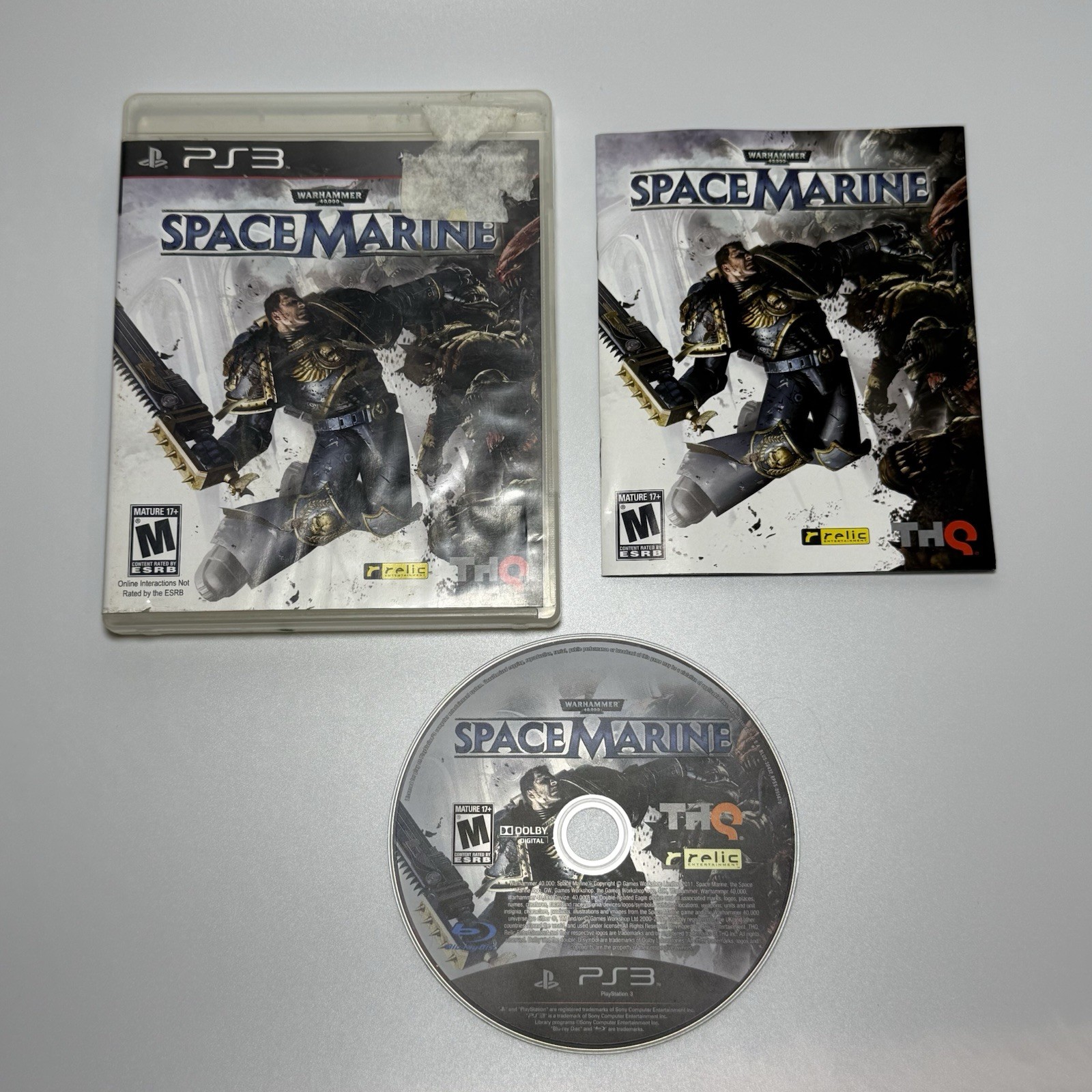Warhammer 40000: Space Marine (Playstation 3, ps3, 2011) CIB Complete w/ Manual!