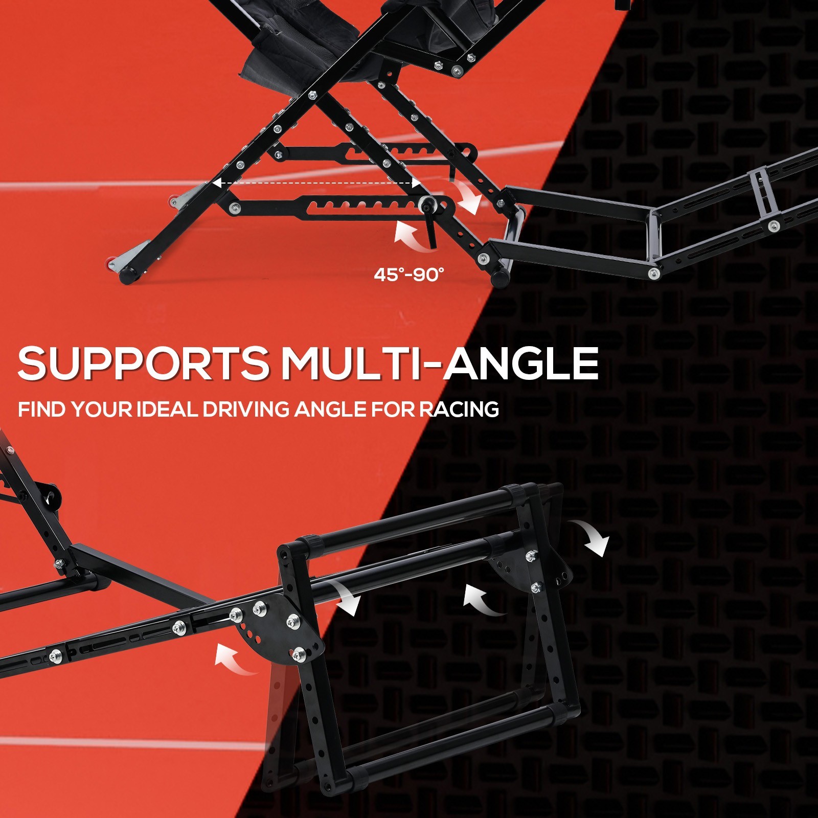 Supllueer Foldable Racing Simulator Cockpit Fits Logitech G923 Moza Thrustmaster