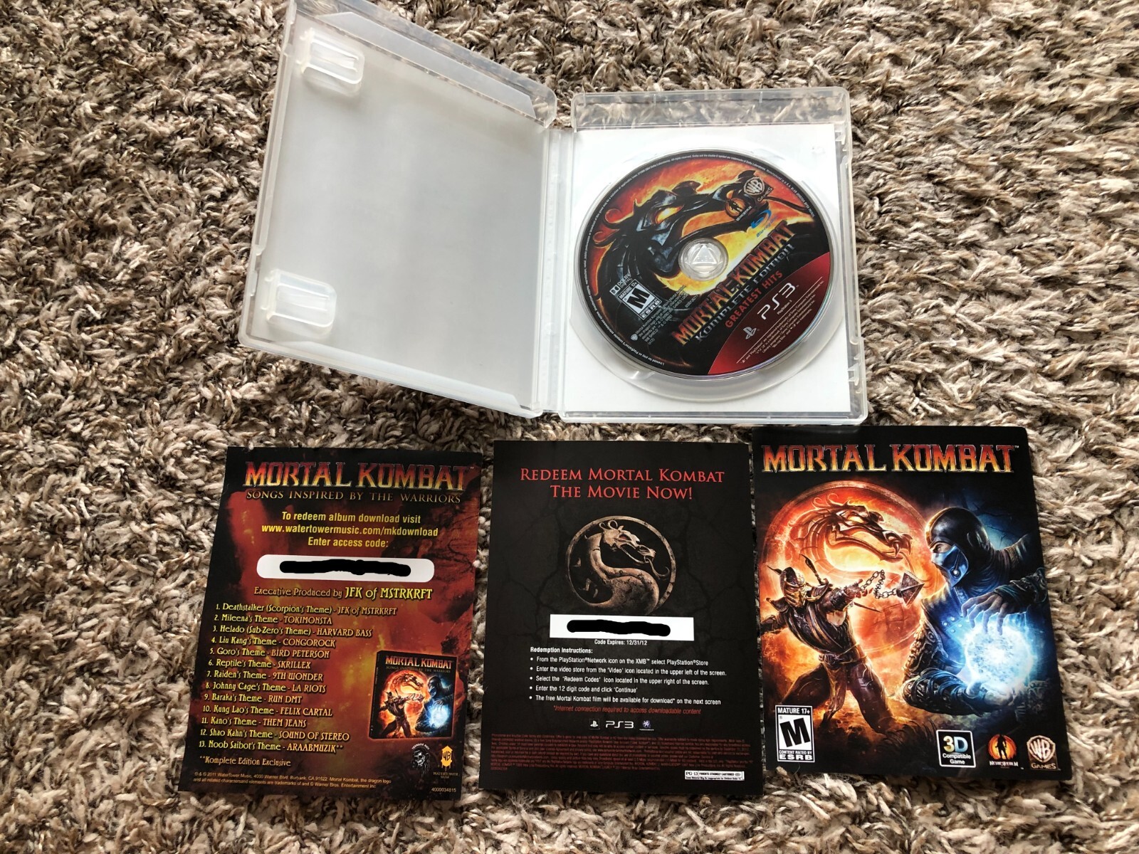 Mortal Kombat: Komplete Edition (PlayStation 3, 2012) CiB W/ Reg Card Tested