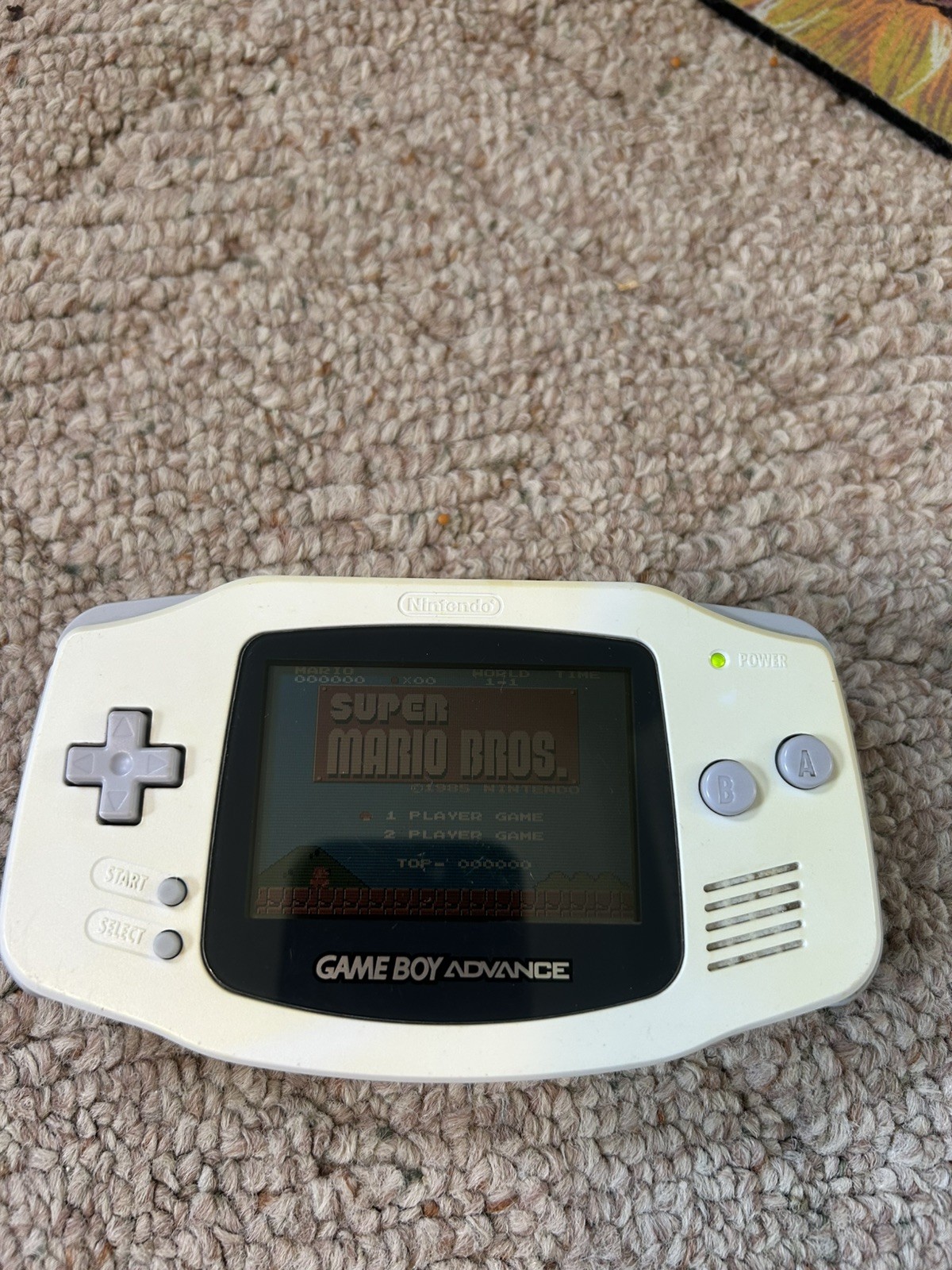 Nintendo Game Boy Advance White Console With Many Popular Mario Games and More