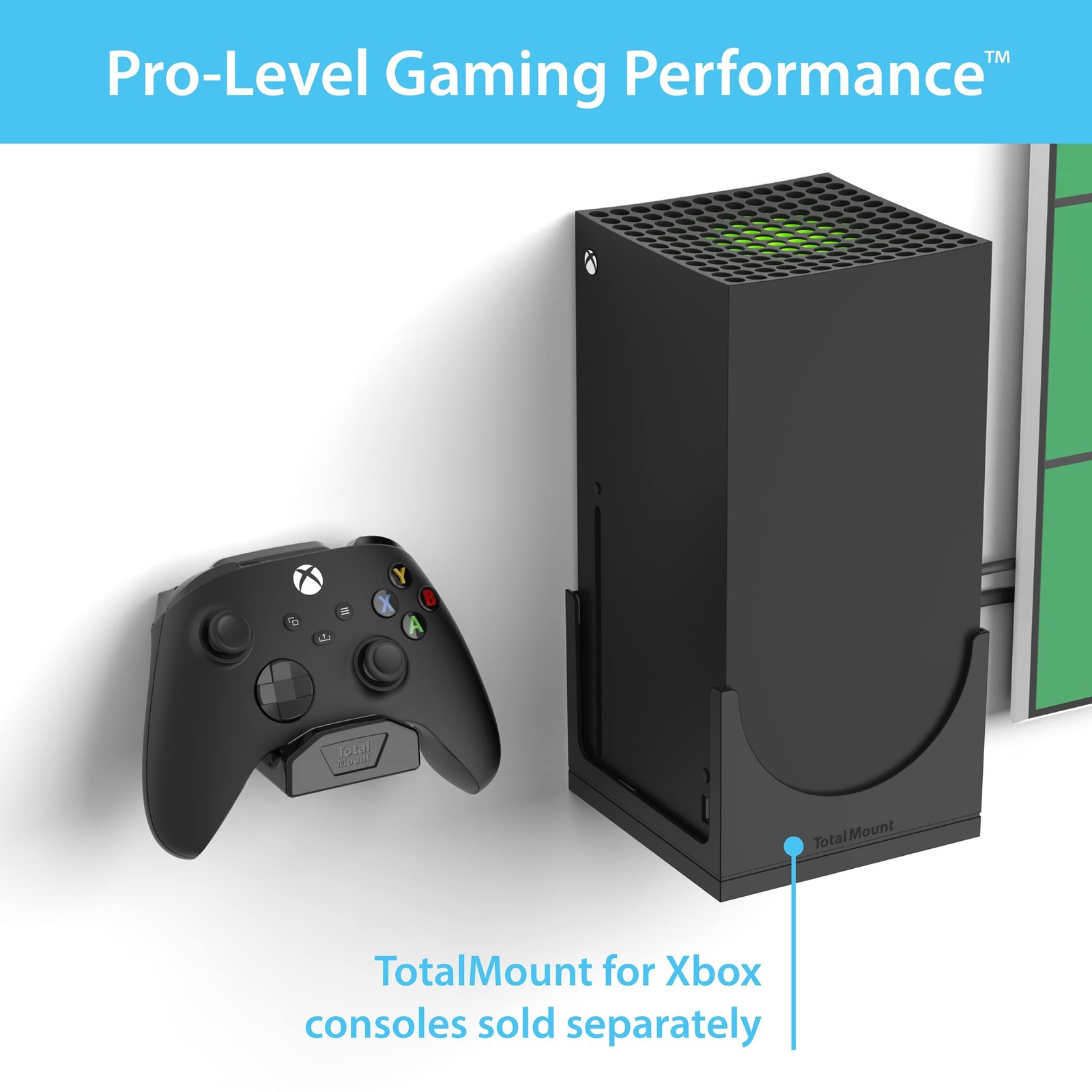 TotalMount Controller Wall Stand (1 Pack) with Non-Slip Pad & Removable Adhes…