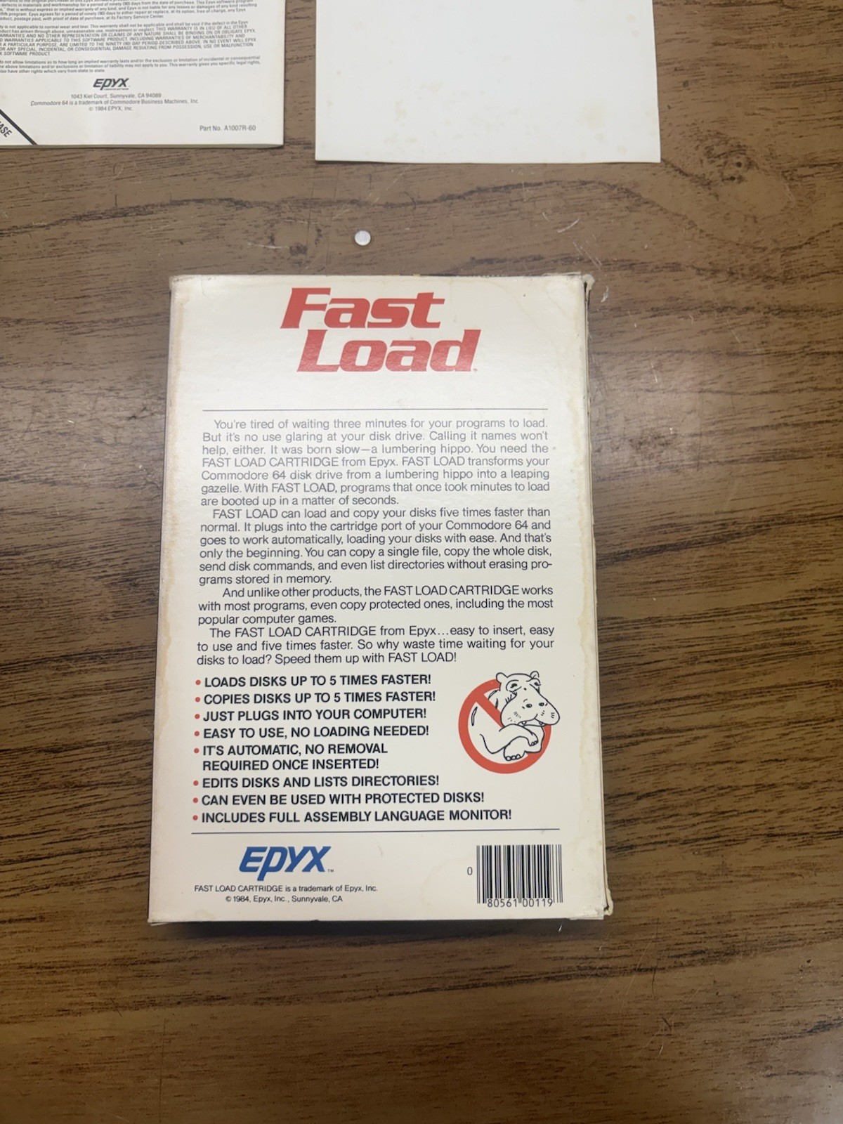 commodore 64 fast load cartridge/Box 1989’s Epyx Fast Load Cartridge Commodore
