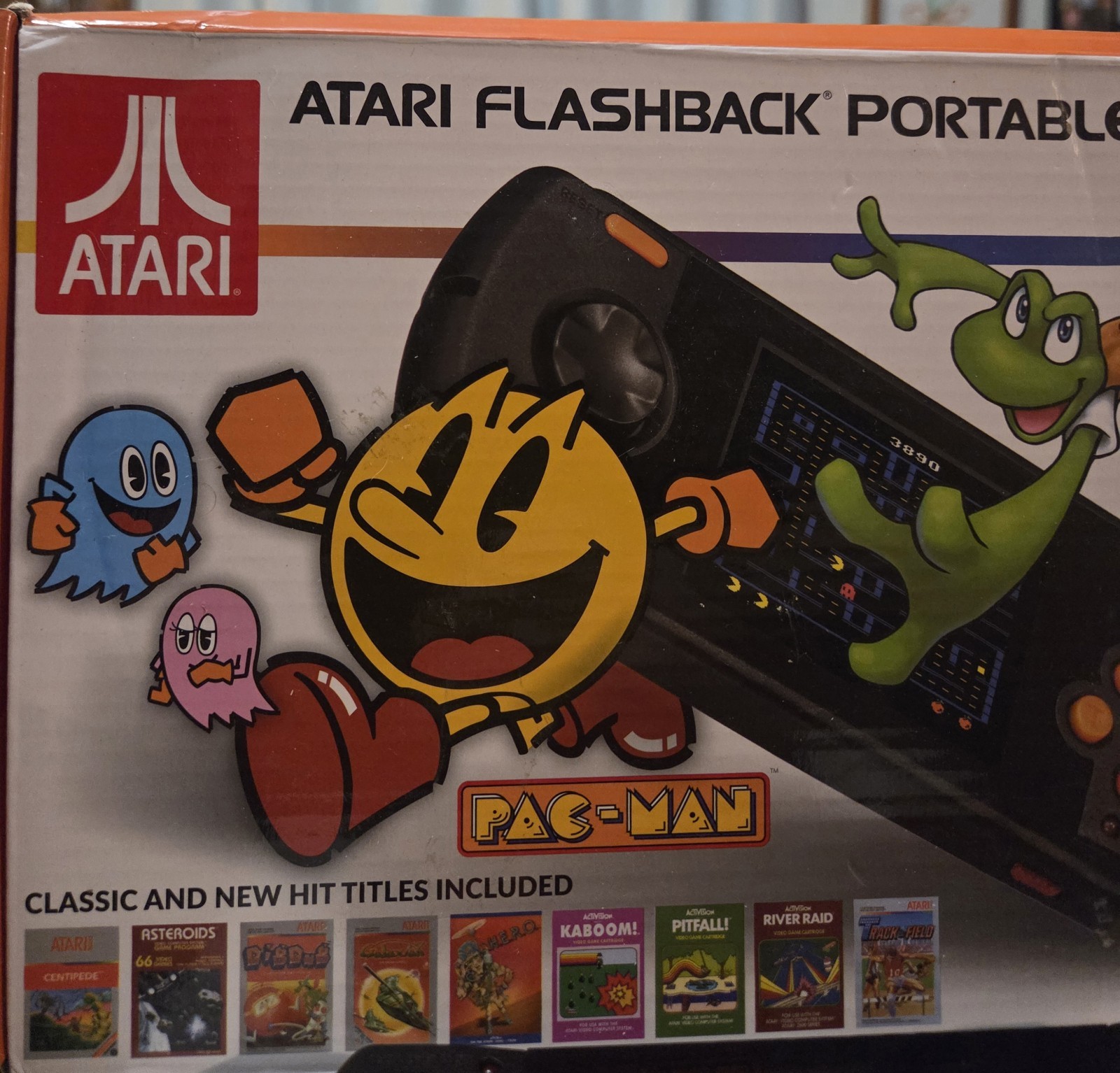 🔥2018 AtGAMES ATARI FLASHBACK PORTABLE (#AP3280) W/ 80 BUILT-IN GAMES *TESTED*