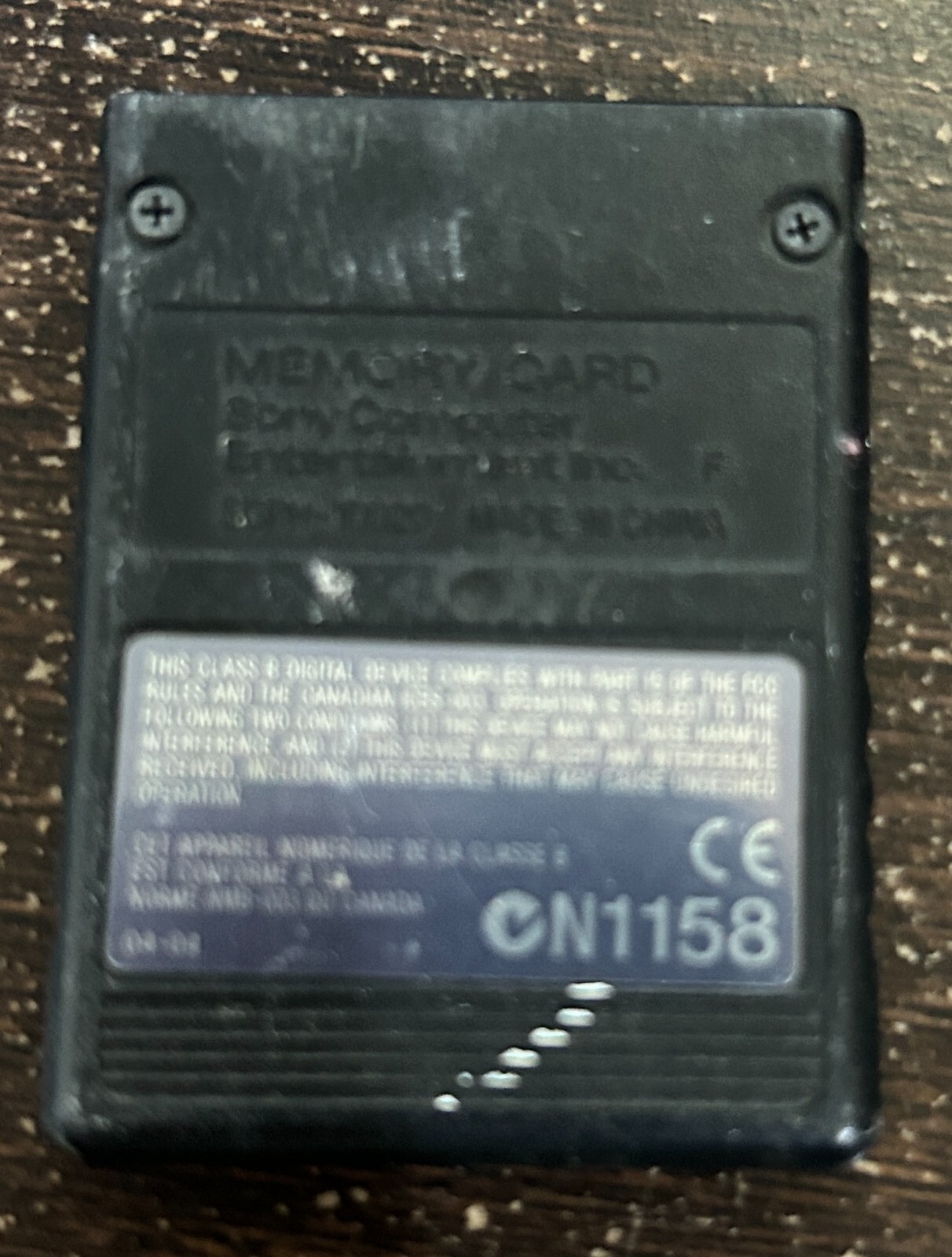 Sony SCPH10020 External Attachment – Black PS2 Memory Card