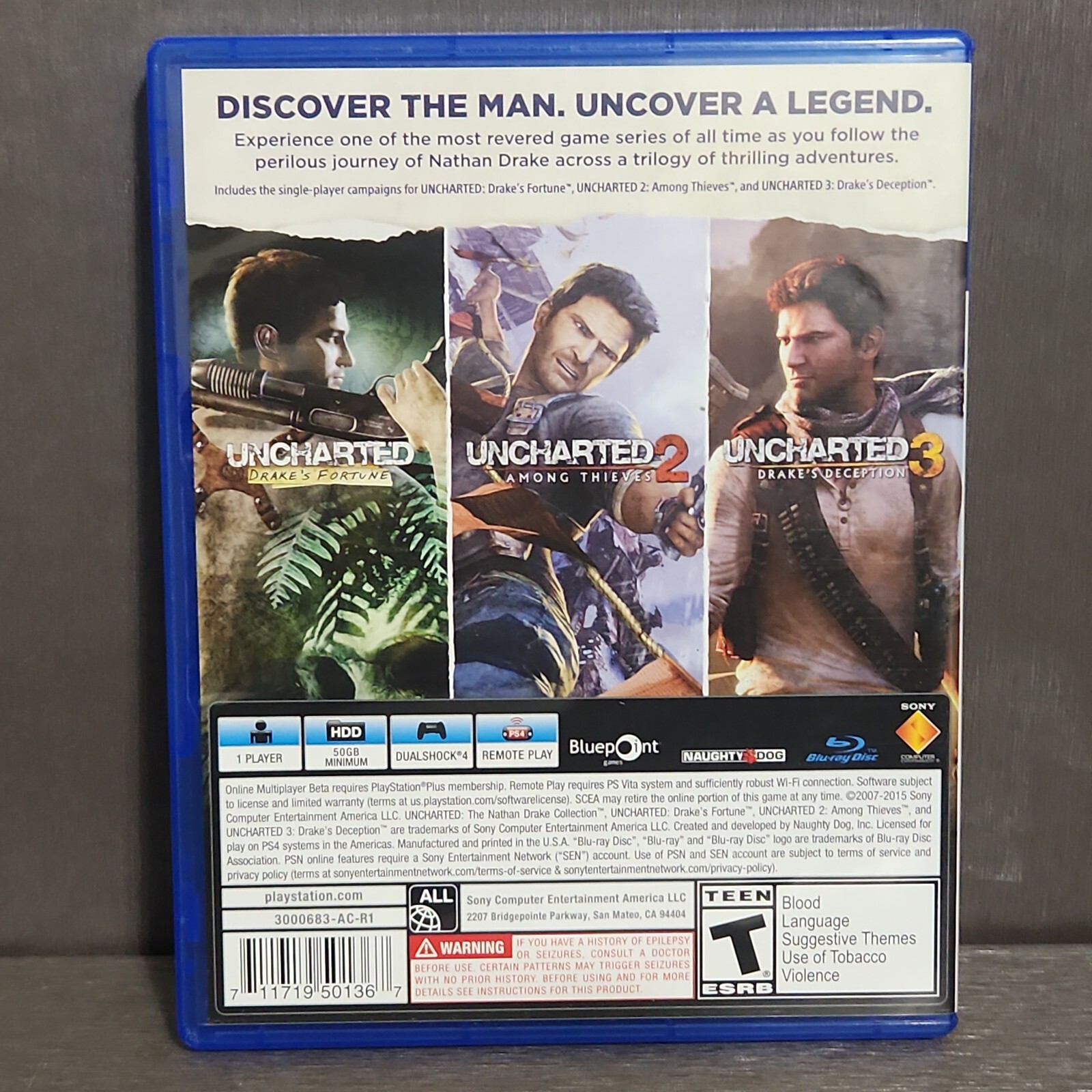 Uncharted The Nathan Drake Collection Playstation 4 PS4 Refurbished