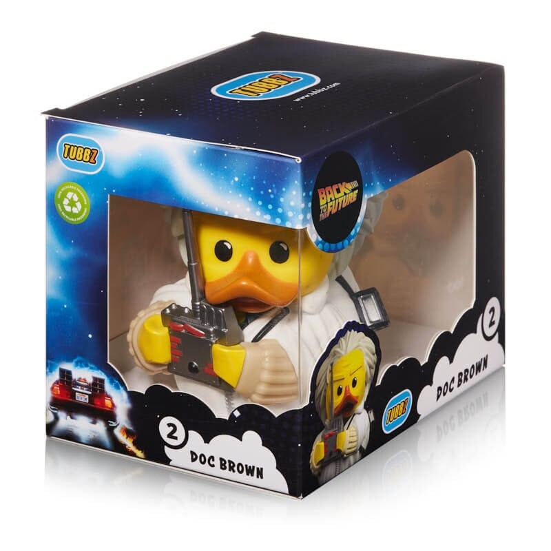 TUBBZ BOXED Back To The Future Doc Brown 2015 Collectible Duck Figure JEEP