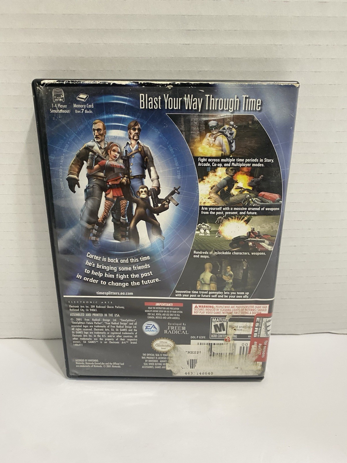 TimeSplitters Future Perfect Nintendo GameCube Tested Working No Manual