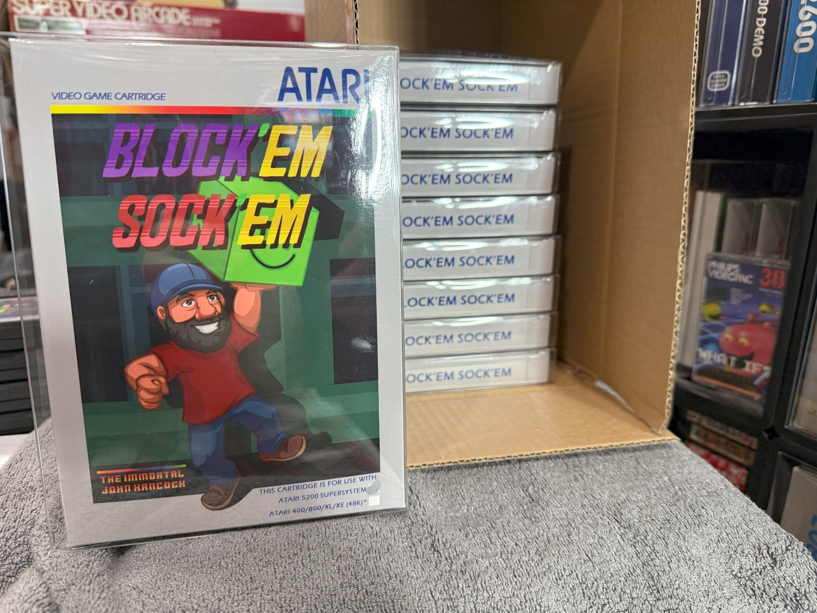 Atari 5200 Block’em Sock’em New Puzzle Game Autographed and Numbered