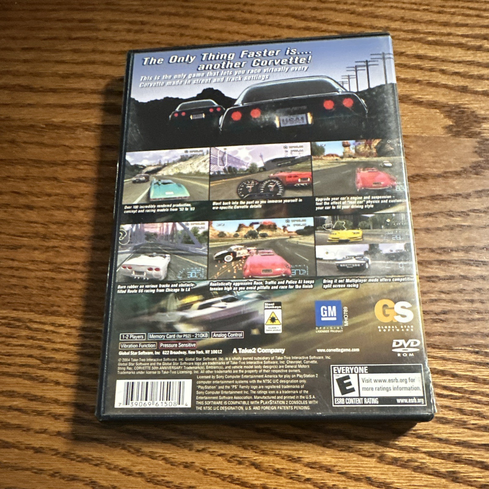 Global Star Software Corvette PS2 NTSC-U/C E Case & Disc
