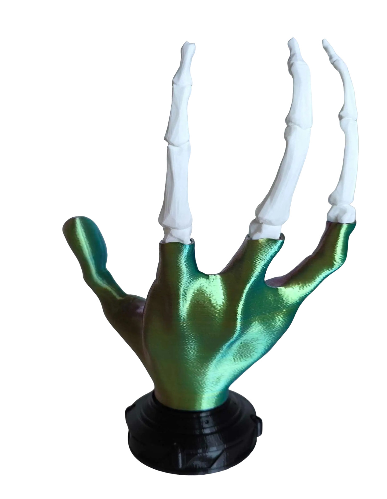3D Printed Unique 9″ Multi Color Alien Skeleton Hand Console Controller Stand