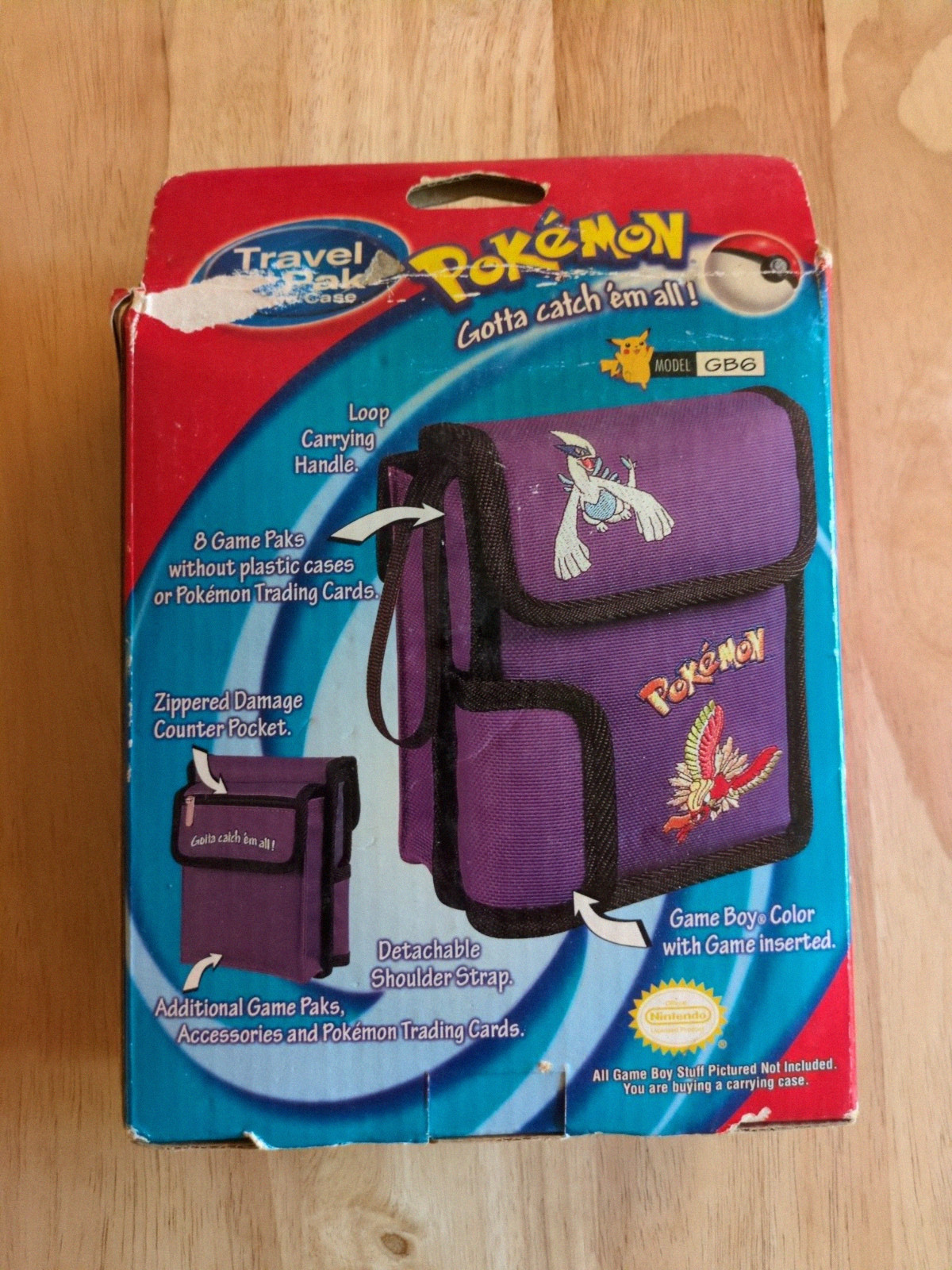 Pokemon GameBoy Color Travel Pak Game Case GB6 – Purple, Lugia Ho-Oh