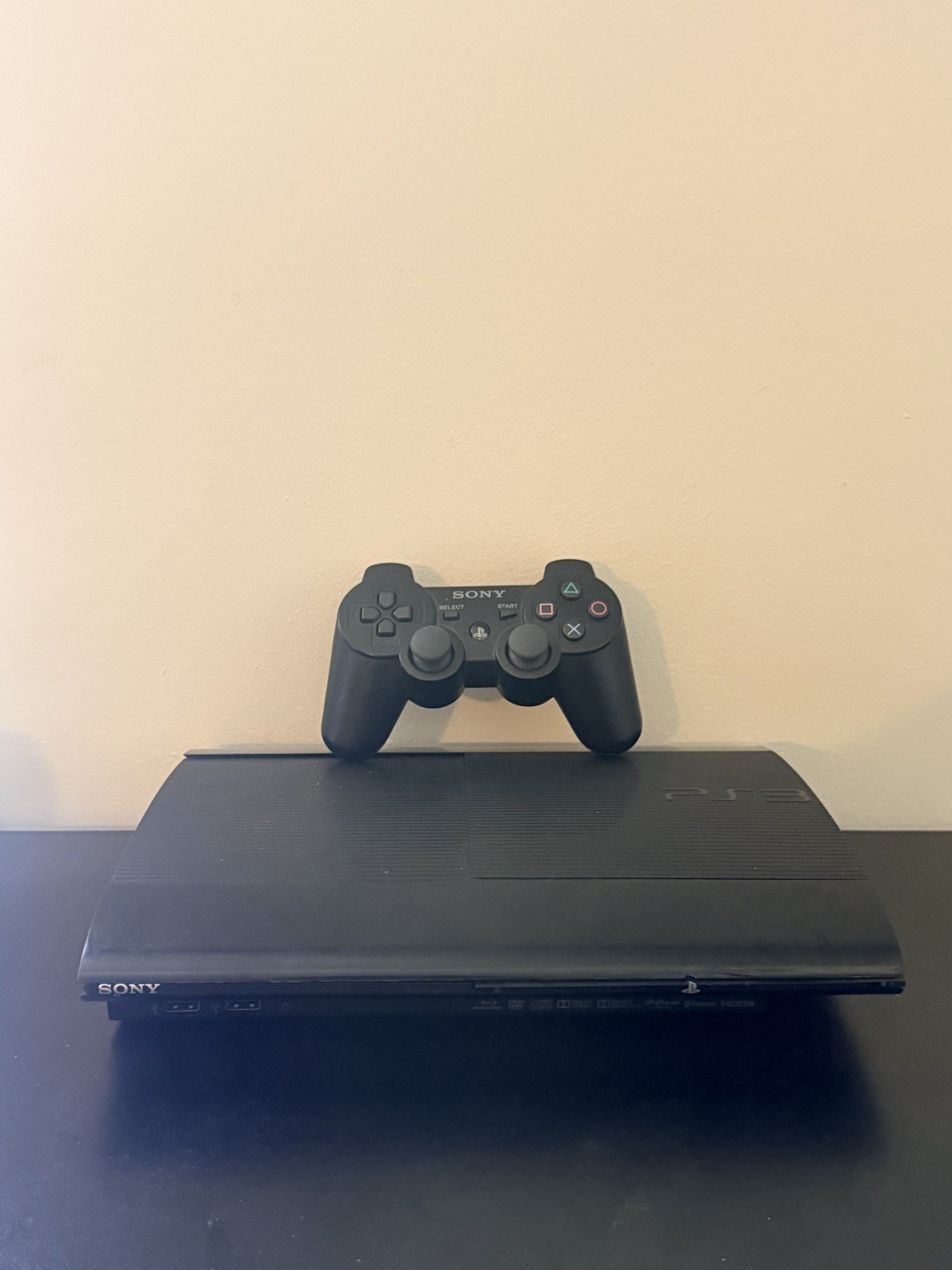 Sony PS3 Super Slim 250GB Console Black CECH-4001B Bundle Controller GT6 Tested