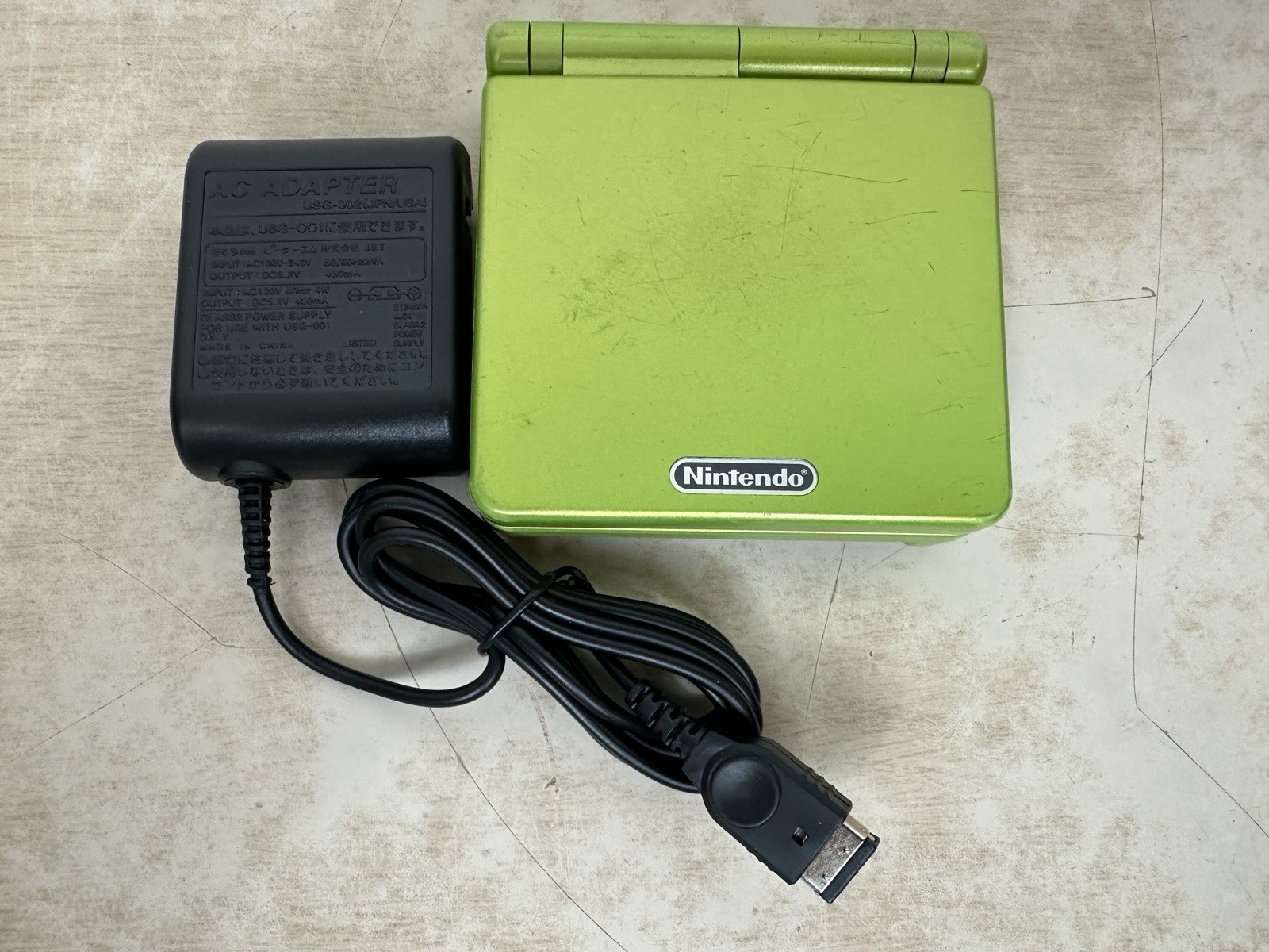 Nintendo Gameboy Advance SP Handheld System Console Lime Green (AGS-001) Tested