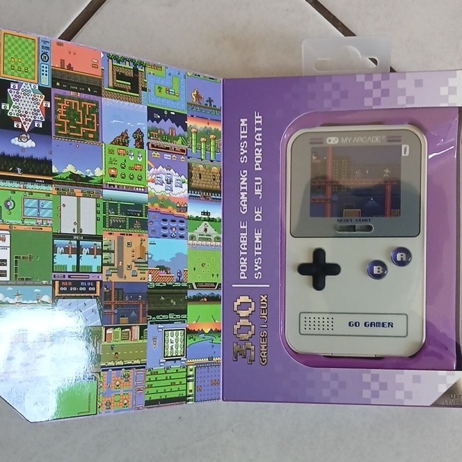 My Arcade Go Gamer Classic Handheld System 300 Retro Games Gray USB-C
