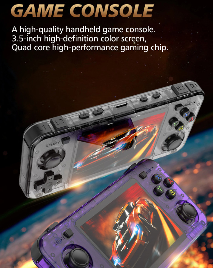 New Upgraded R36H Linux Retro Handheld Game Console 3.5″ IPS 640×480 3000mAh