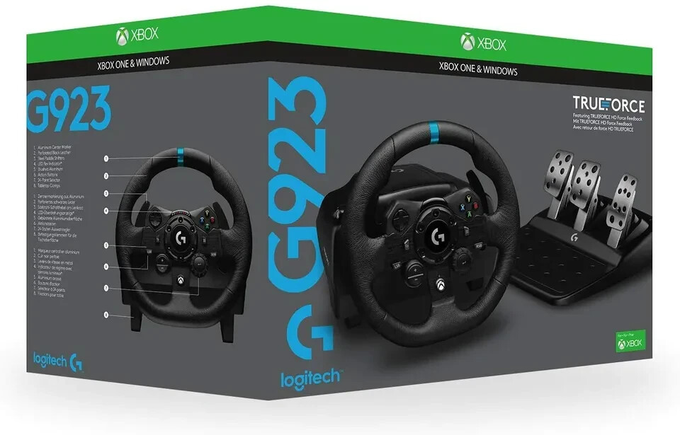 Logitech G923 Racing Wheel & Pedals for Xbox X|S, One, PC