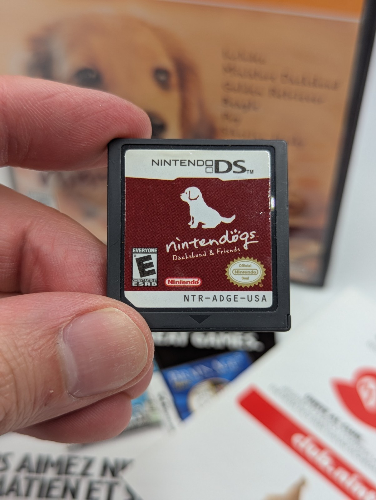 Nintendo DS Nintendogs Dachshund & Fris CIB Complete in Box