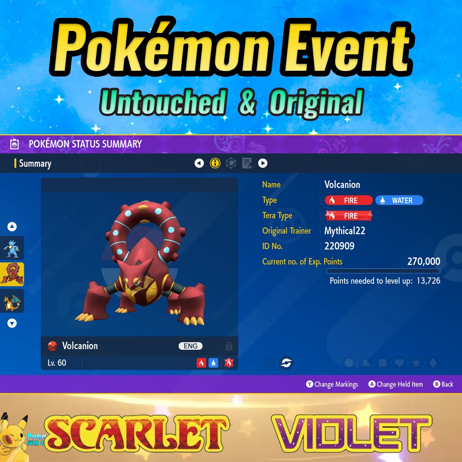 Mythical22 Volcanion Event | GAME & GameStop | Pokémon Scarlet & Violet | UT
