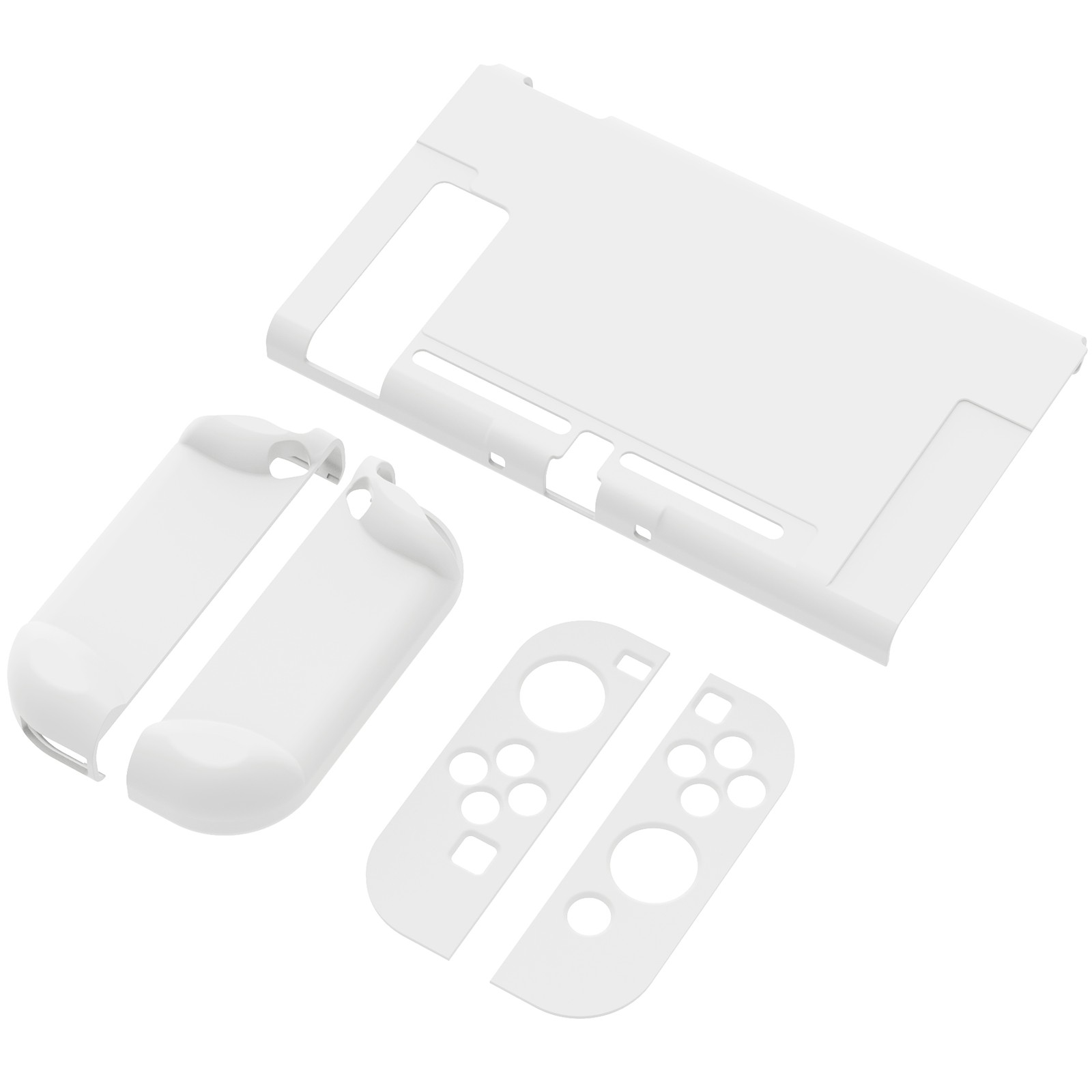 PlayVital Glossy Back Cover for Nintendo Switch Console NS Joycon Hard Shell