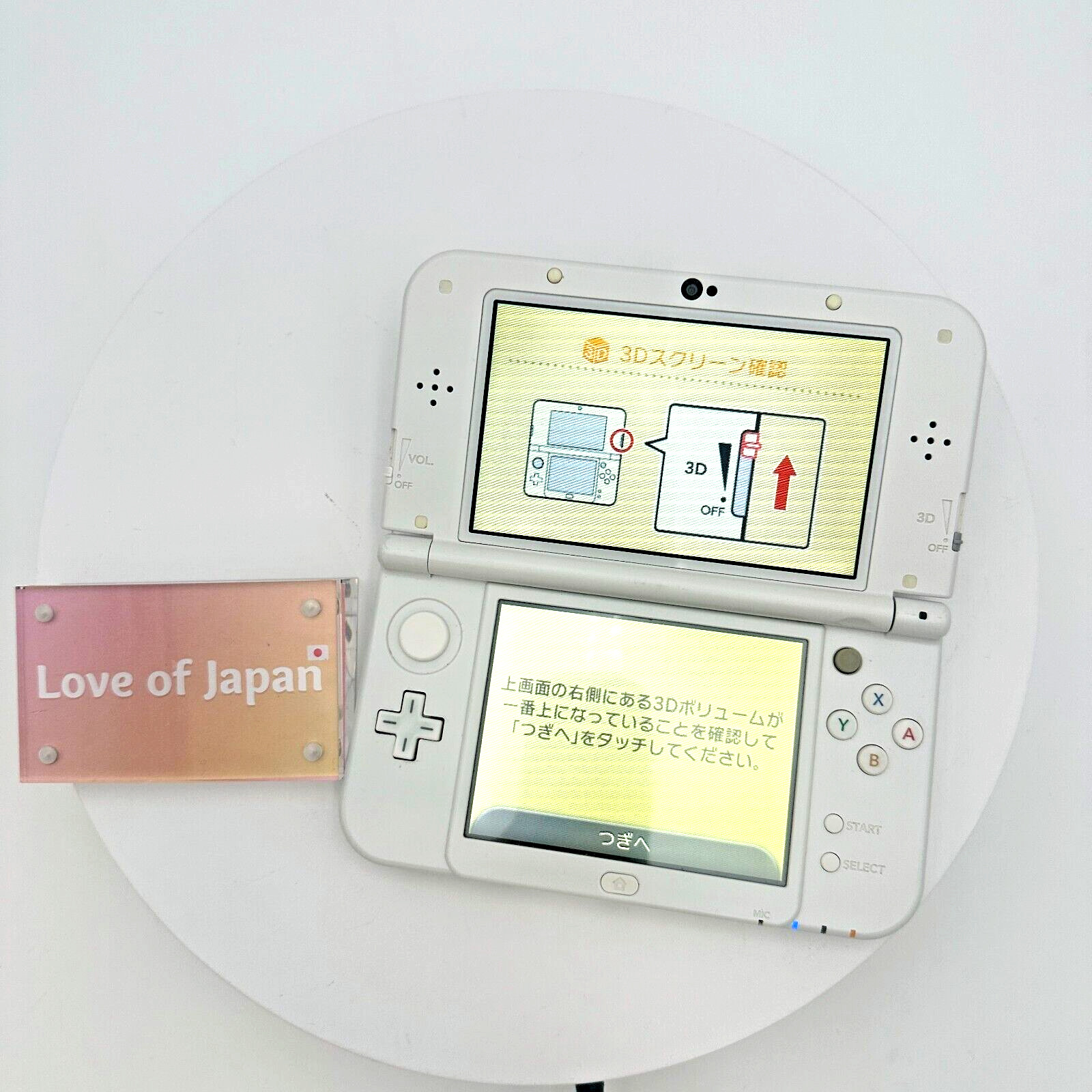 New Nintendo 3DS XL LL Pearl White Console Japanese ver Good Condition Working
