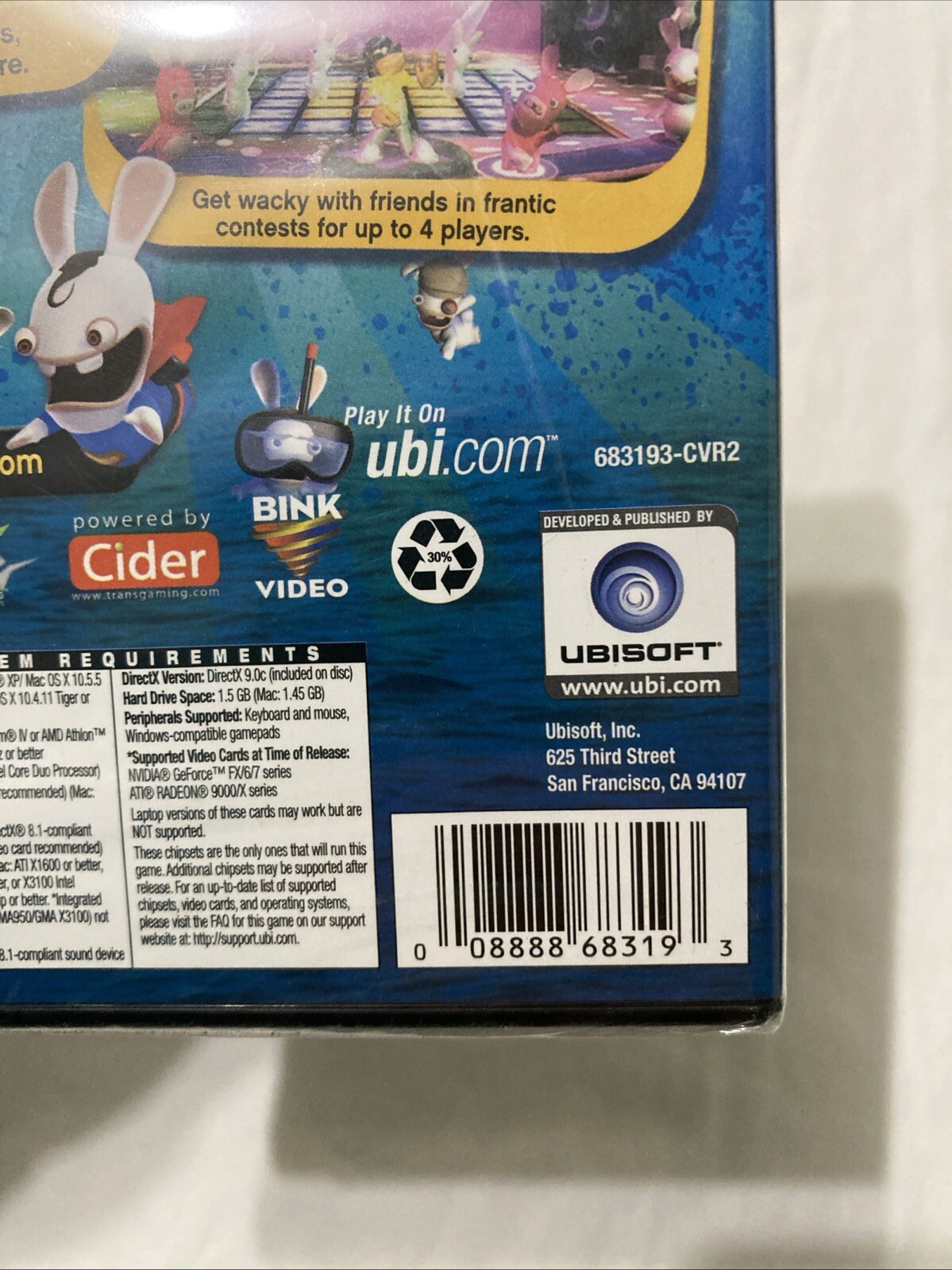Rayman – Raving Rabbids (PC, 2012) WIN MAC DVD-ROM Brand New SEALED rabbits