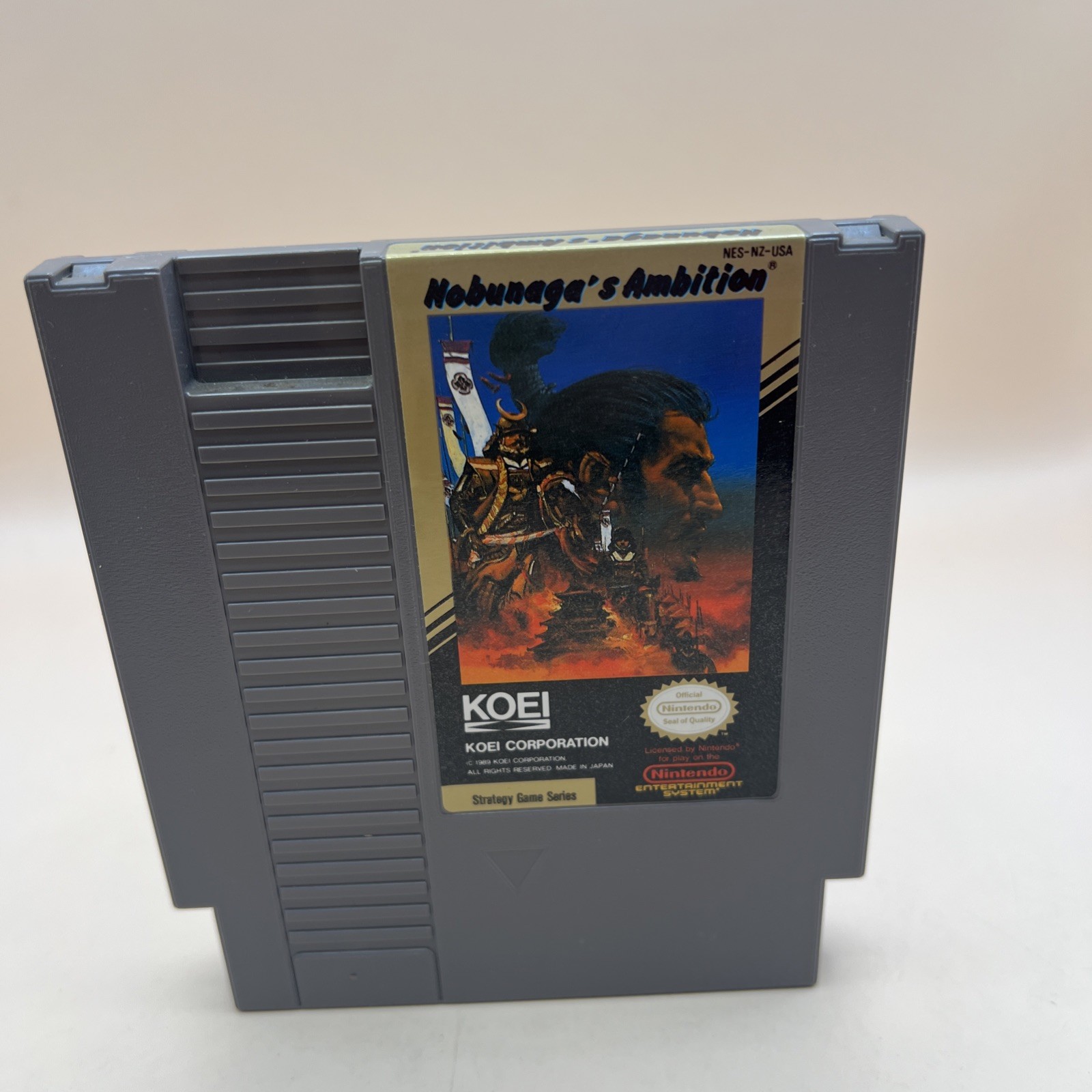 NINTENDO NES GAME NOBUNAGAS AMBITION CARTRIDGE RARE CART KOEI CORPORATION