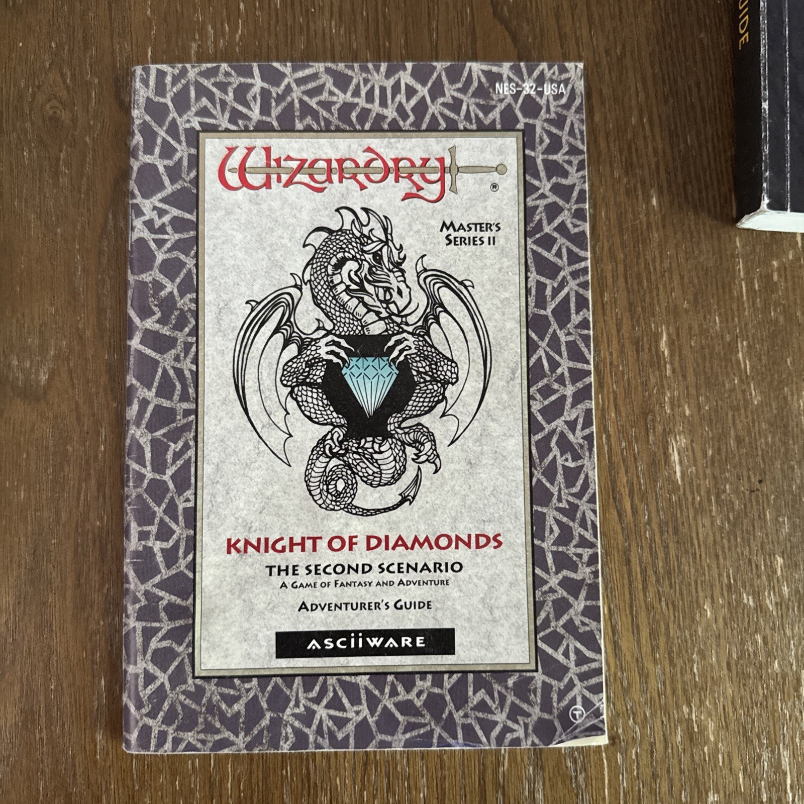 Wizardry: Knight of Diamonds Second Scenario Nintendo NES W/ Sir Tech Guide WORK