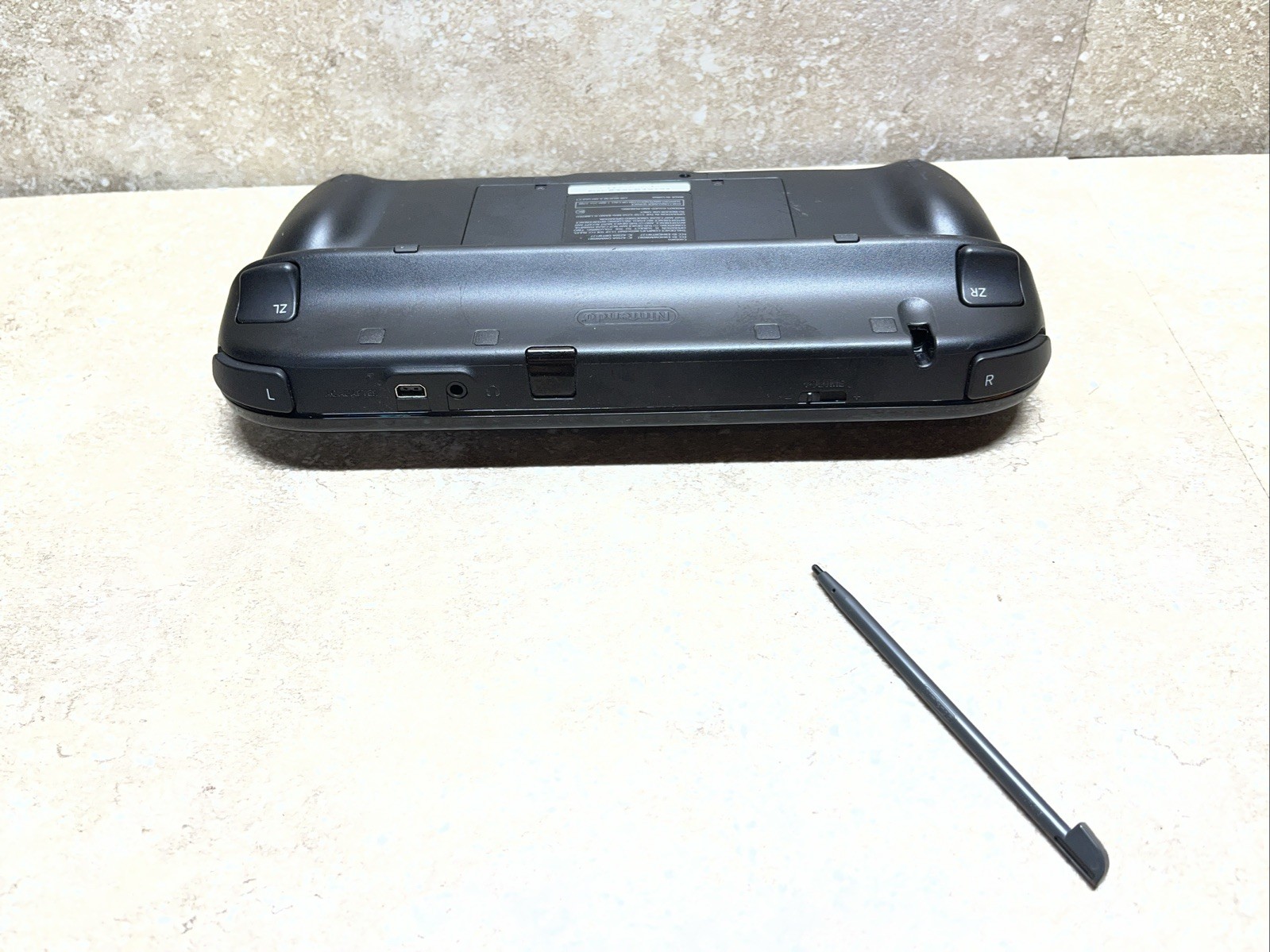 Nintendo Wii U WUP-010 Gamepad Black Damage Screen For Parts Only UNTESTED