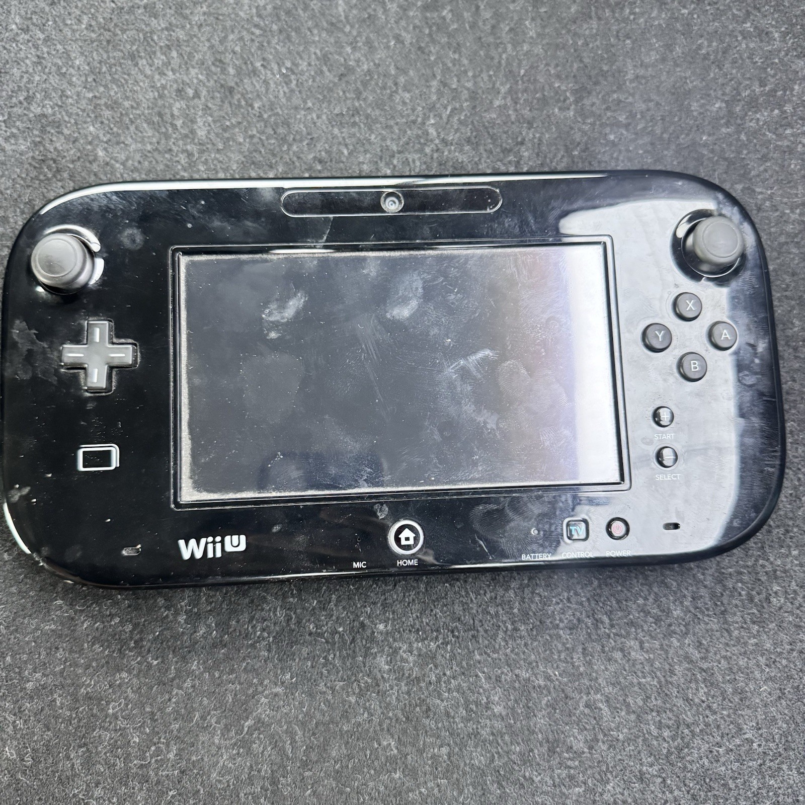 Nintendo Official Wii U Gamepad ONLY Genuine WUP-010 Black / Untested