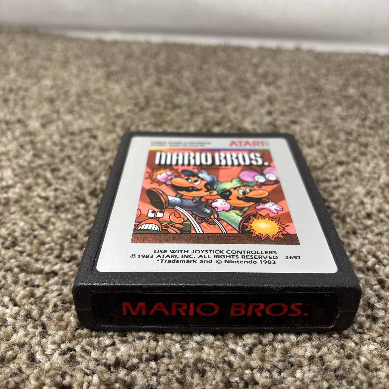 Mario Bros. (Atari 2600, 1983) Cartridge, Manual And Box Complete CIB Tested