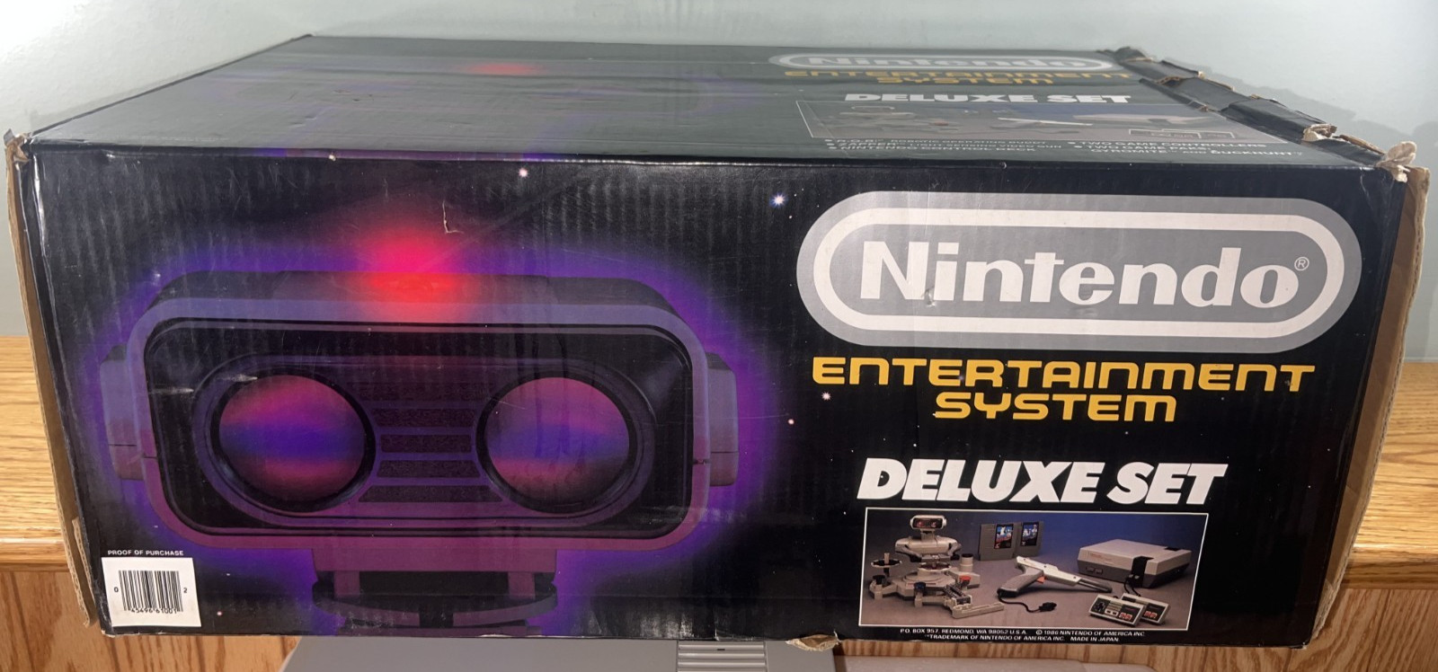 Nintendo NES 1986 DELUXE SET BOX Set ROB Robot CIB SERVICED + PLAY TESTED! NICE!