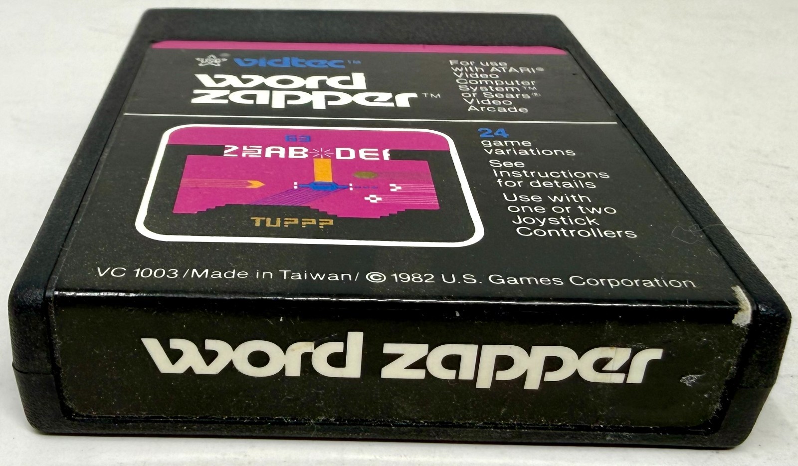 Word Zapper ATARI 2600 Video Game Cartridge 1982 By Vidtec