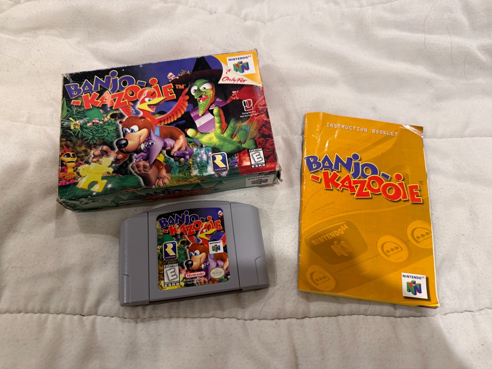 Banjo-Kazooie (Nintendo 64) Authentic – COMPLETE IN BOX (CIB) w/ Box & Manual